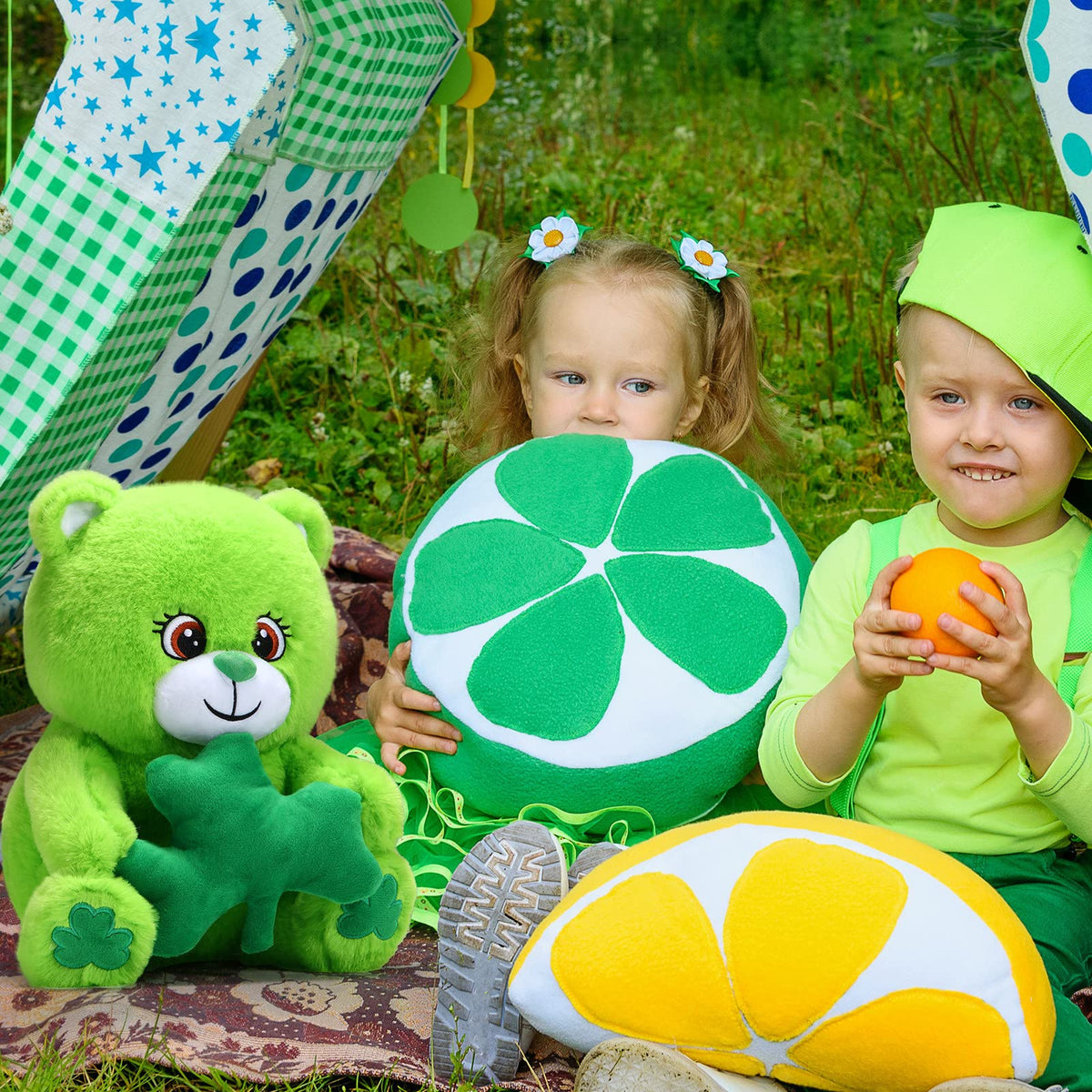 Kasyat St. Patrick's Day Bear – 12-Inch Green Plush with Shamrock