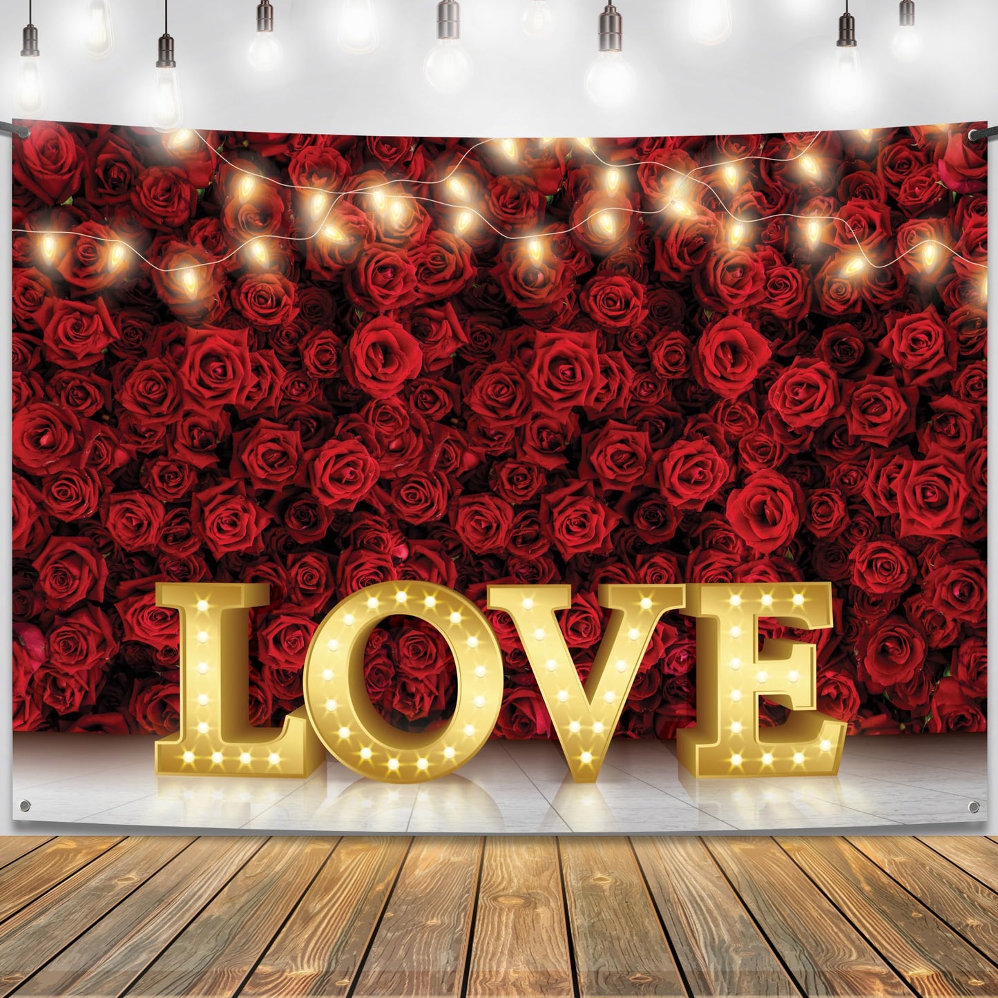 KatchOn 7x5ft Fabric Love Backdrop | Valentine Photography Backdrop