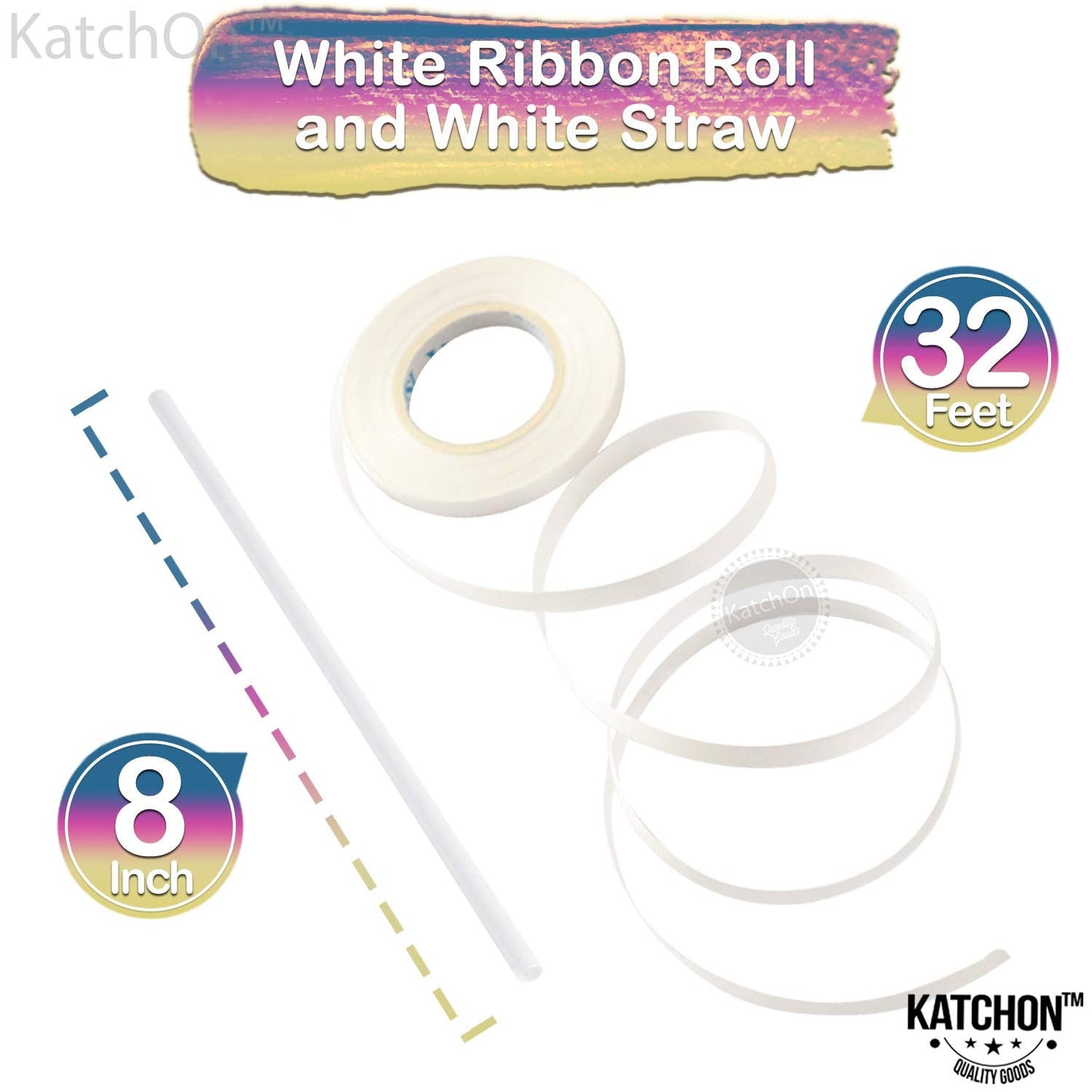 KatchOn Giant Rainbow 40 Inch Number 8 Balloon – Tie Dye Birthday Decor