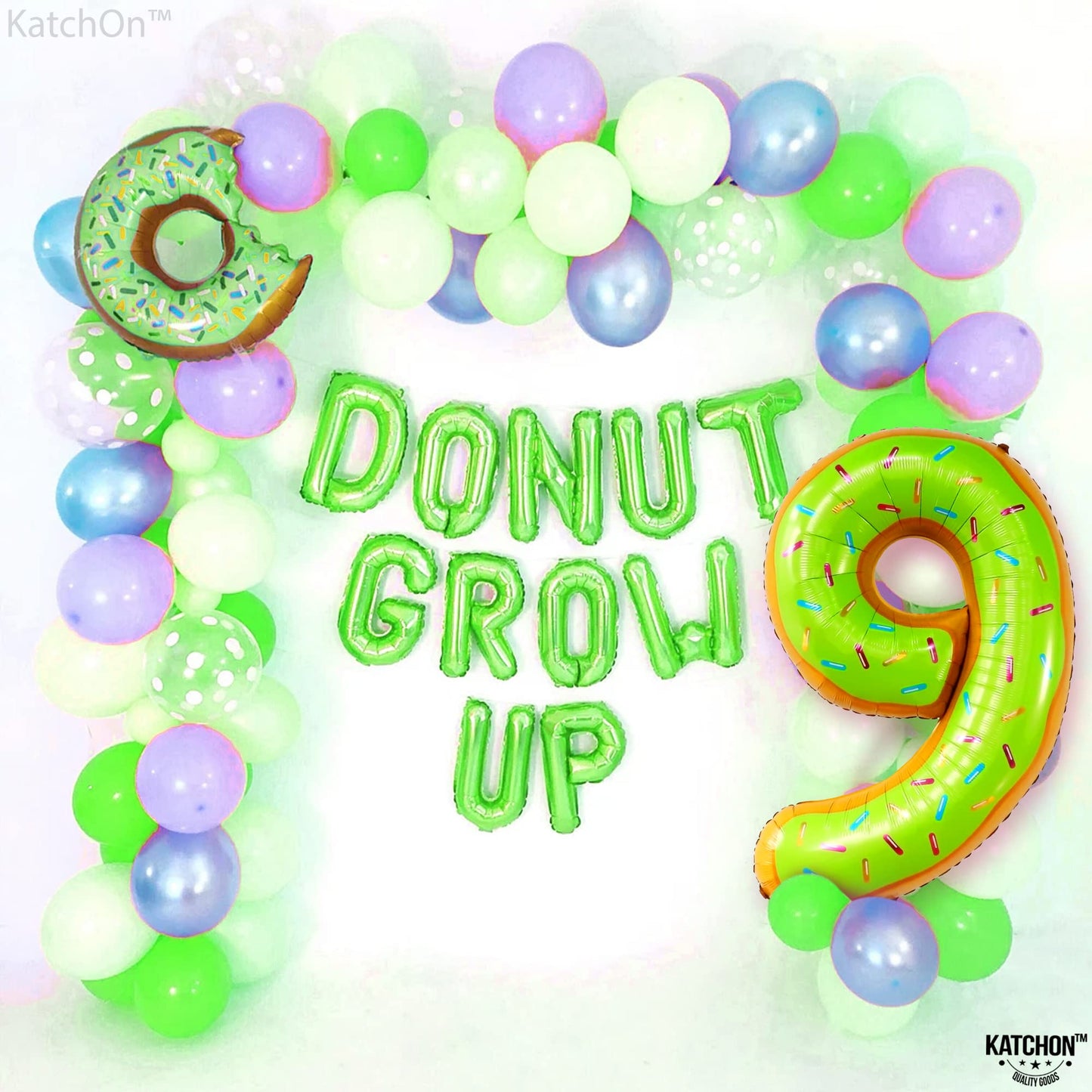 KatchOn Huge 40-Inch Donut Number 9 Balloon | 9th Birthday & Anniversary Decor