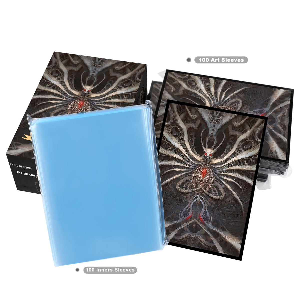 Katomula Duskmourn 100 Pcs MTG Card Sleeves + Perfect Fit Inner Sleeves | Art Matte