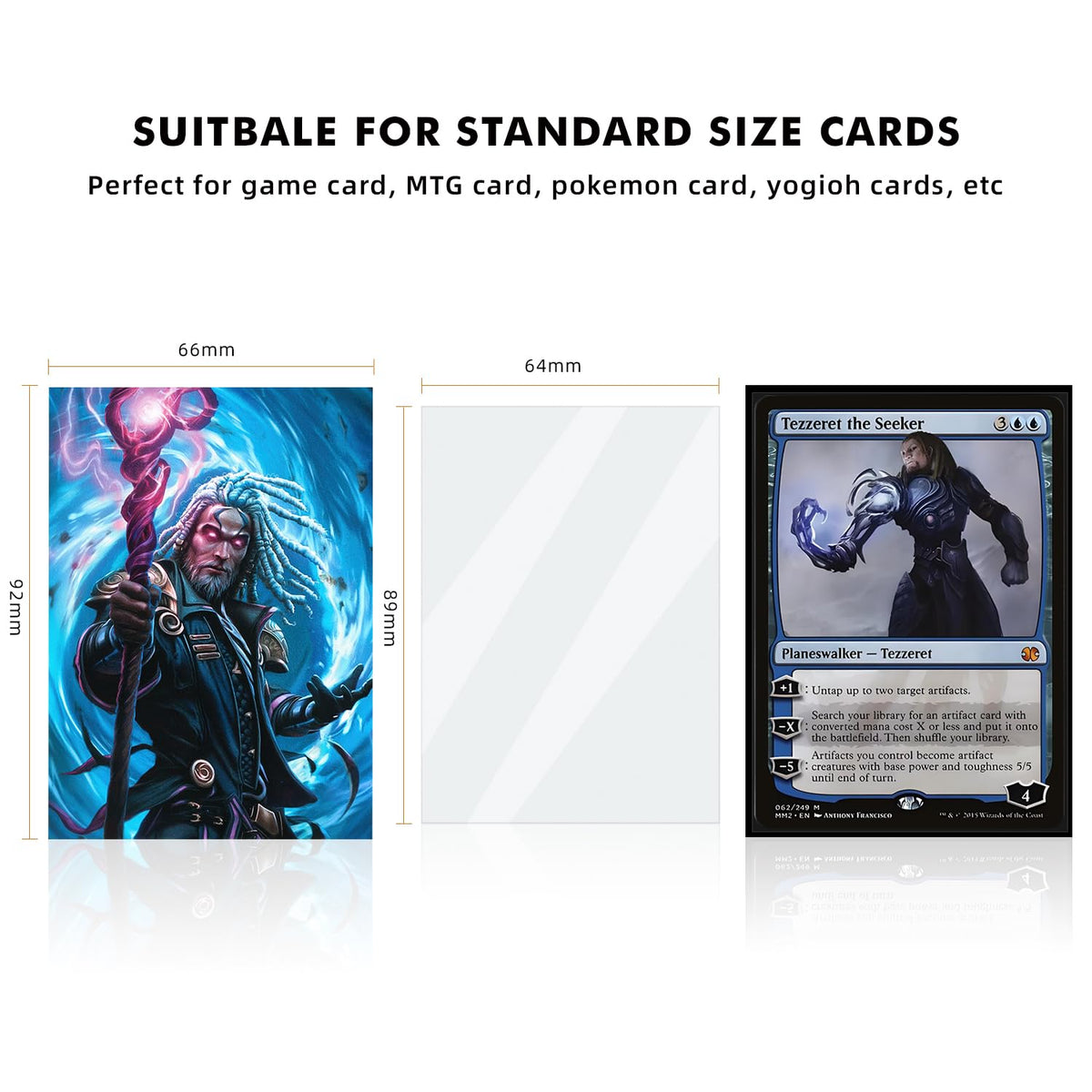 Katomula 100 MTG Card Sleeves with Inner Sleeves – Artifice Master Texture