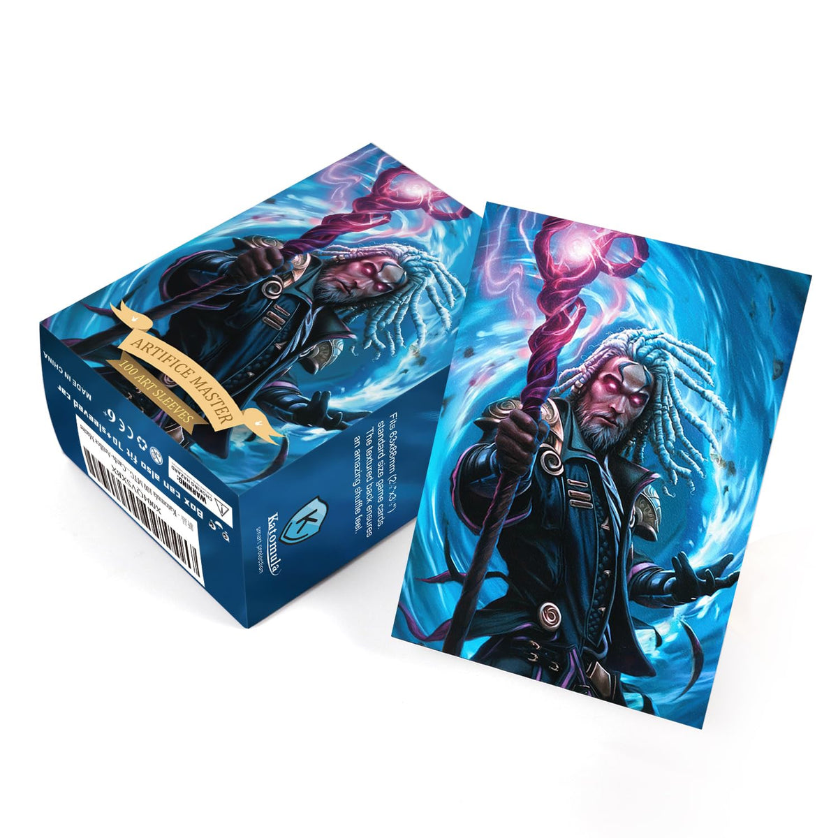 Katomula 100 MTG Card Sleeves with Inner Sleeves – Artifice Master Texture