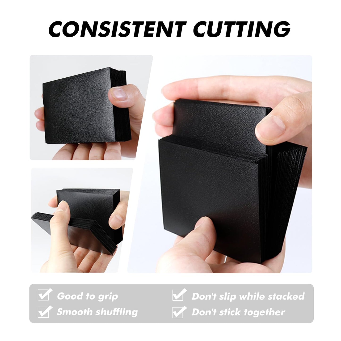 Katomula Black MTG Card Sleeves 300CT – Matte Textured Back, Standard Size Card Protectors