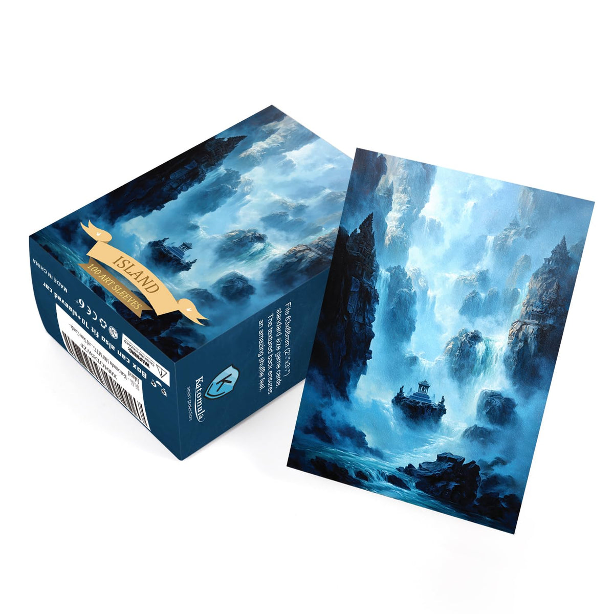 Katomula Island Art Card Sleeves – 100 Outer + 100 Inner Sleeves for MTG (Standard Size)