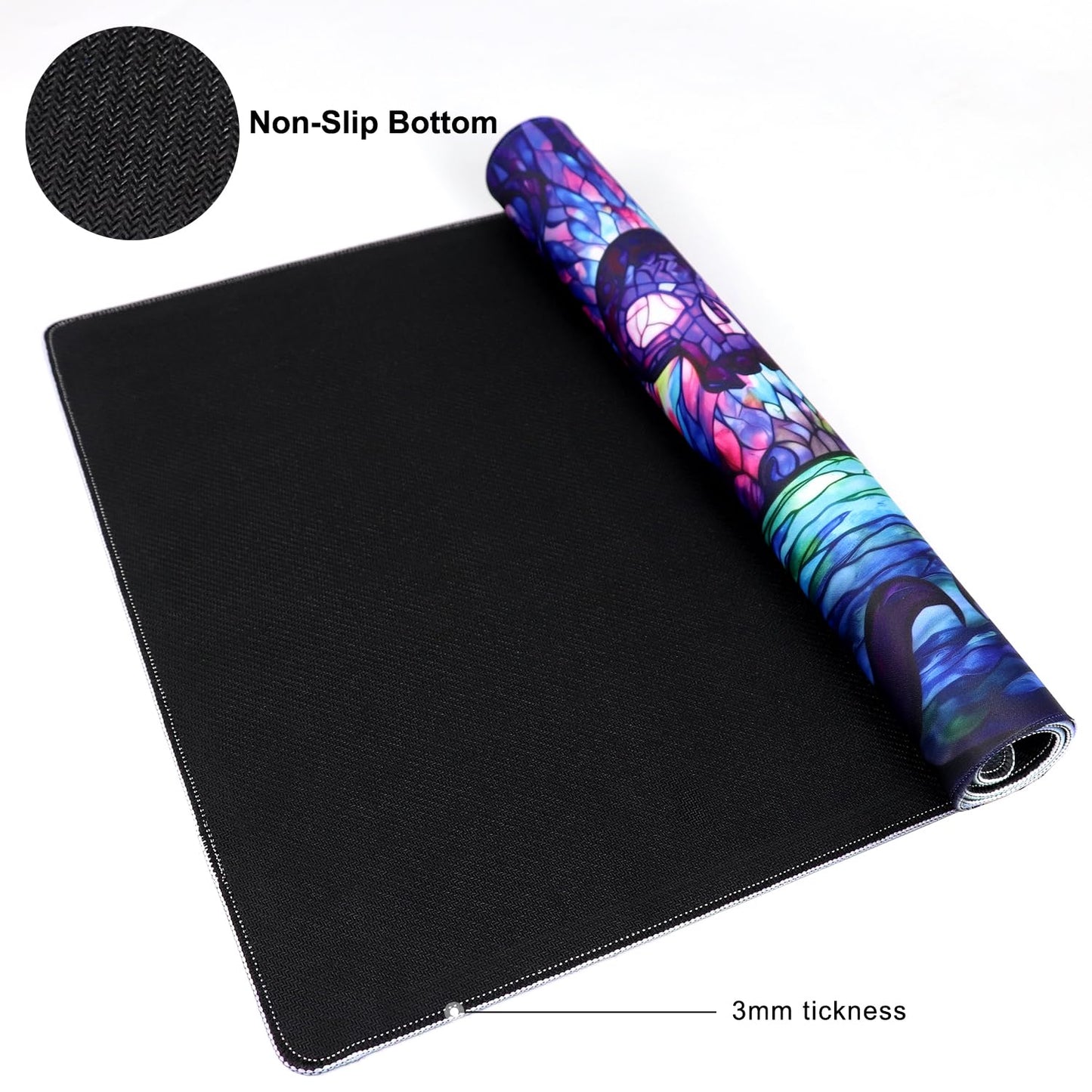 Katomula MTG Playmat 24x14 Swamp – Stitched Edge & Non-Slip Rubber