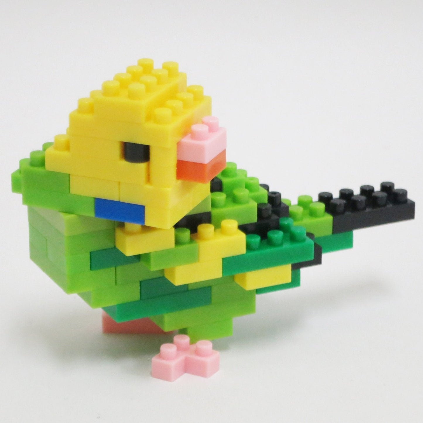 KAWADA nanoblock Birds Budgie Green Opaline – Collection Series Building Kit