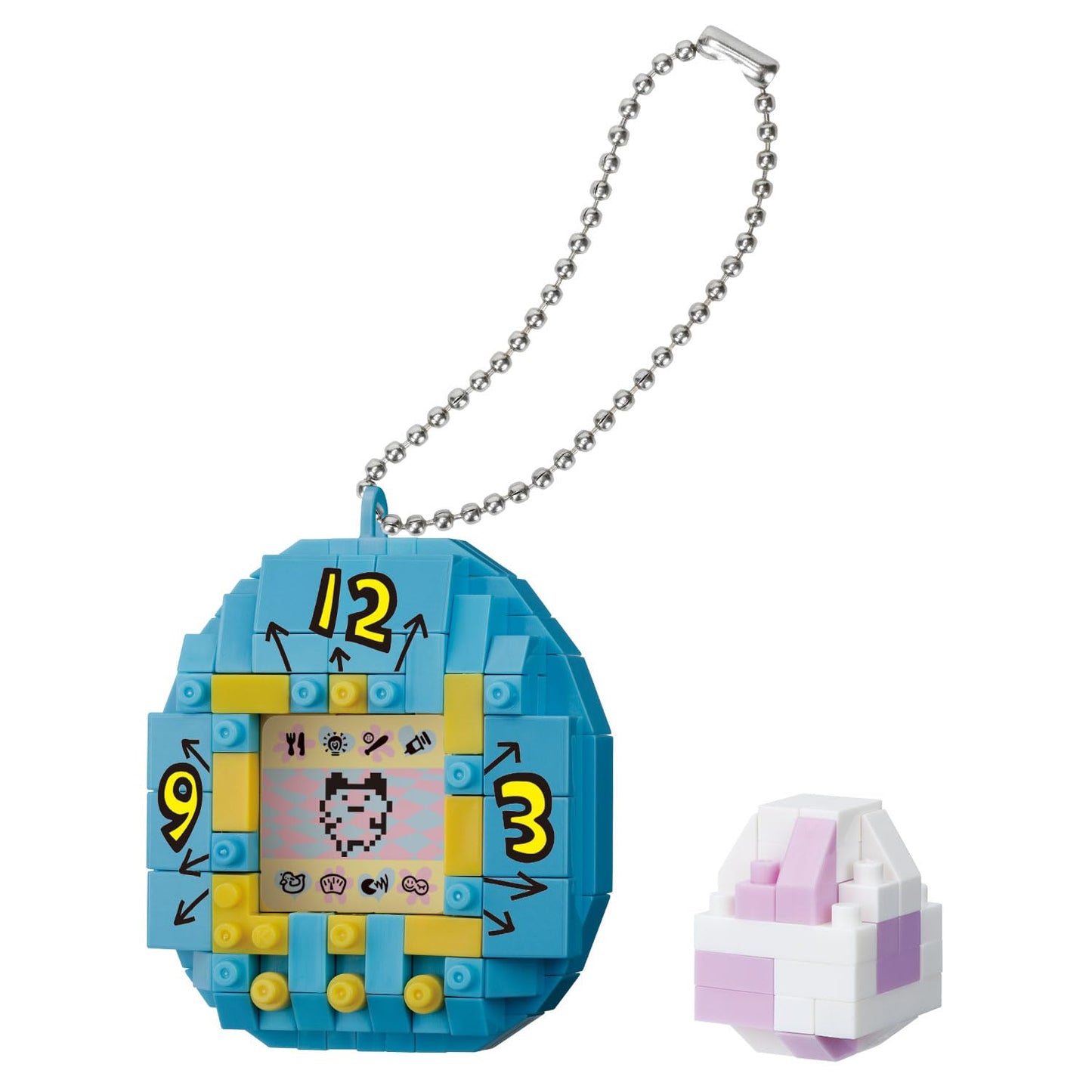 Kawada Nanoblock Tamagotchi Blue – First Gen Building Kit | Character Collection Series