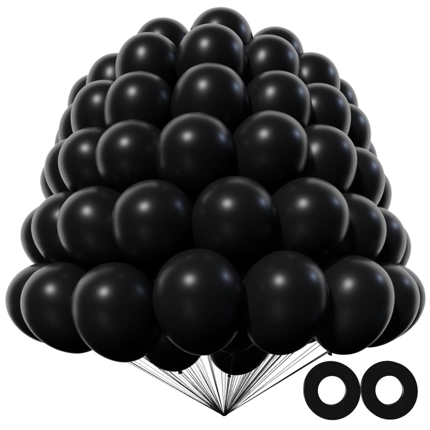 KAWKALSH 200pcs Black Balloons 5 Inch – Mini Latex Balloons for Party, Arch Garland & Celebration Decor