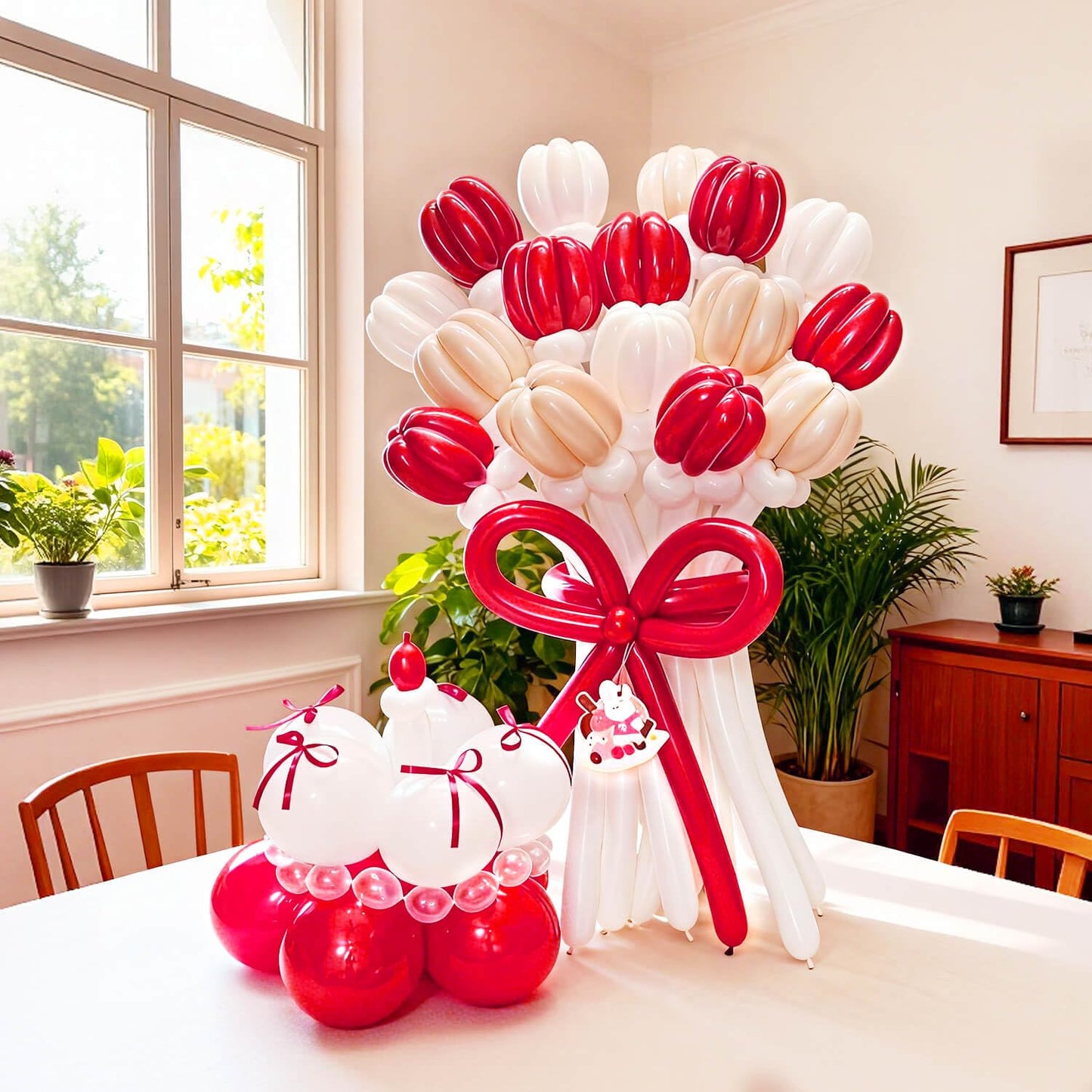 KAWKALSH 260 Red Long Balloons - 100 Pcs for Garlands & Twisting
