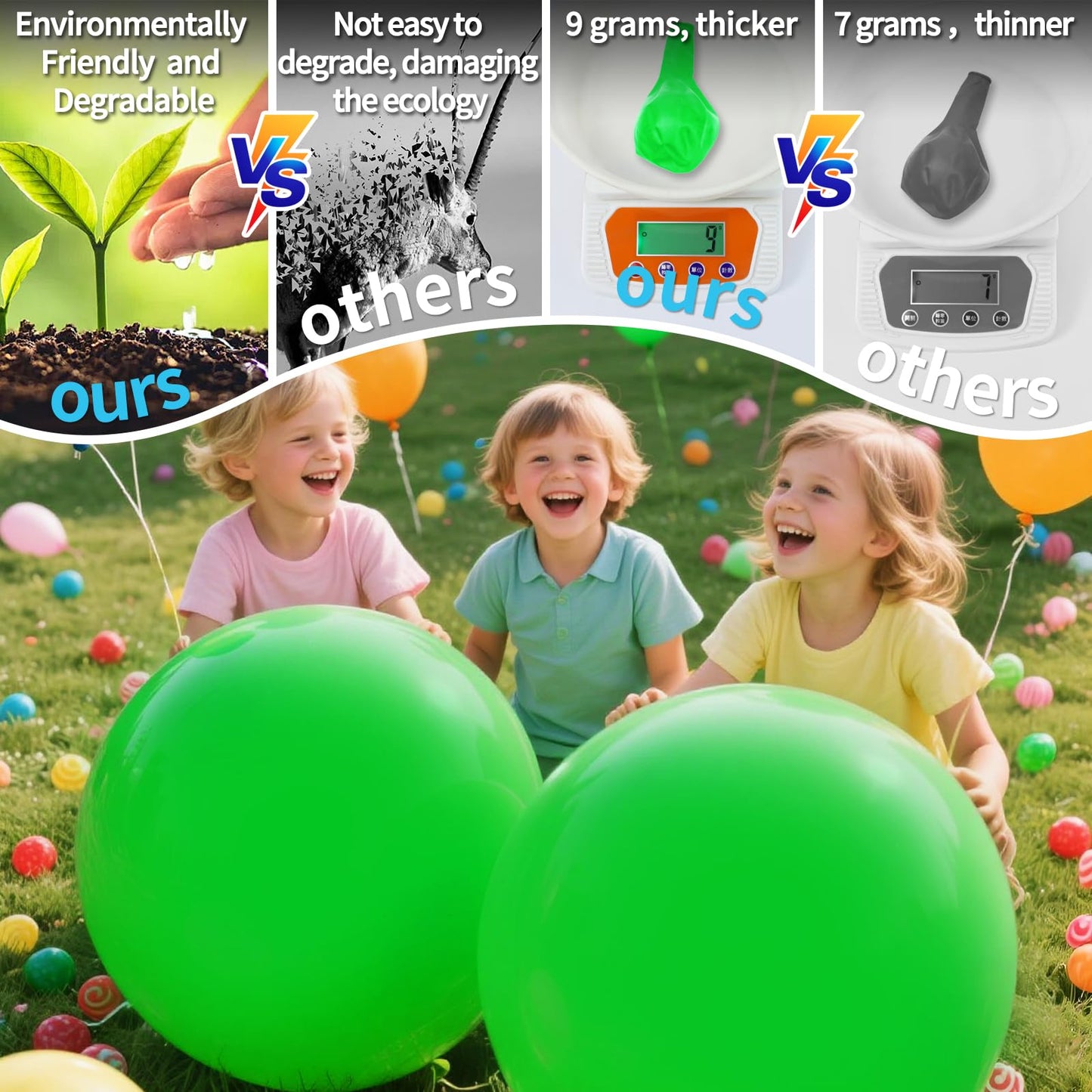 KAWKALSH 32 Pack 18-Inch Light Green Latex Balloons - Organic Baby Shower, Spa Party & Spring Decor