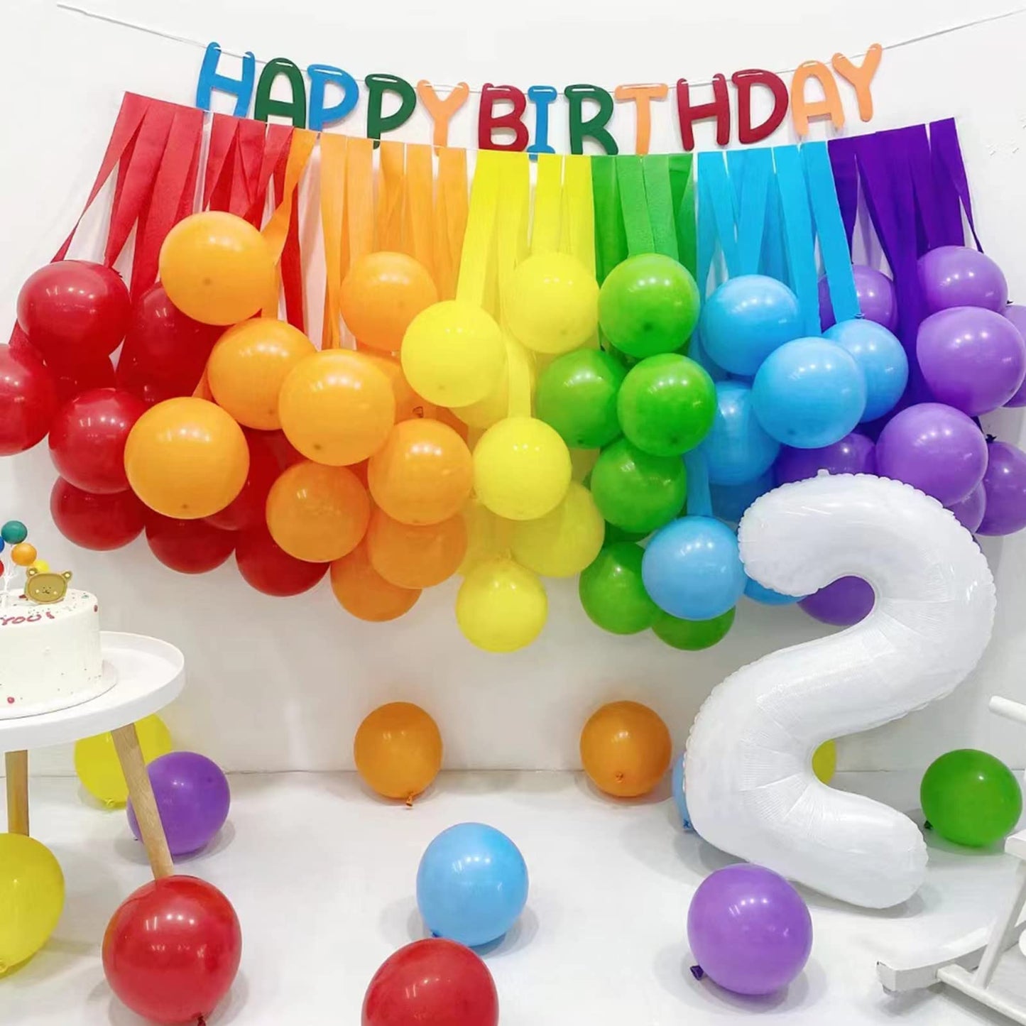 KAWKALSH 200pcs Balloons 5 Inch – Rainbow Latex Party Set for Festive Decor
