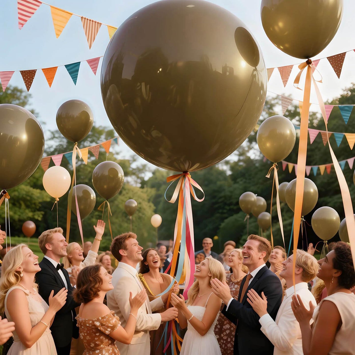 KAWKALSH Brown Balloons – 9-Pack, 36-Inch Matte Latex, Giant Boho Decor for Weddings & Events