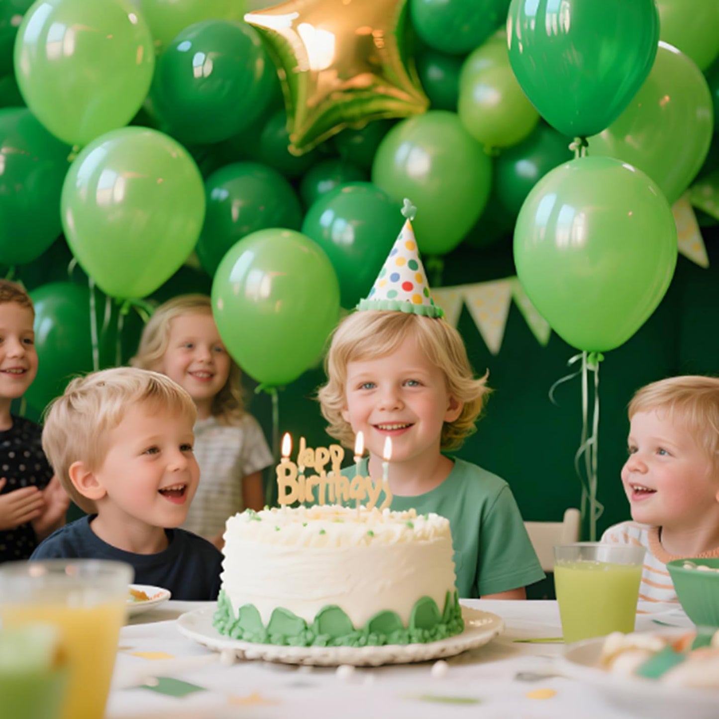 KAWKALSH Green Balloon 110pcs – 12in Thickened Latex Party Balloons for Birthday, Baby Shower, Weddings