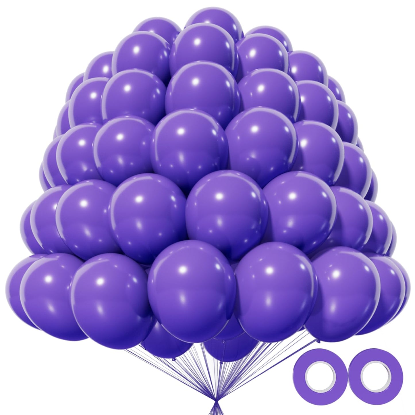 KAWKALSH 200pcs Purple Balloons - 5 Inch Latex Party Decor Pack