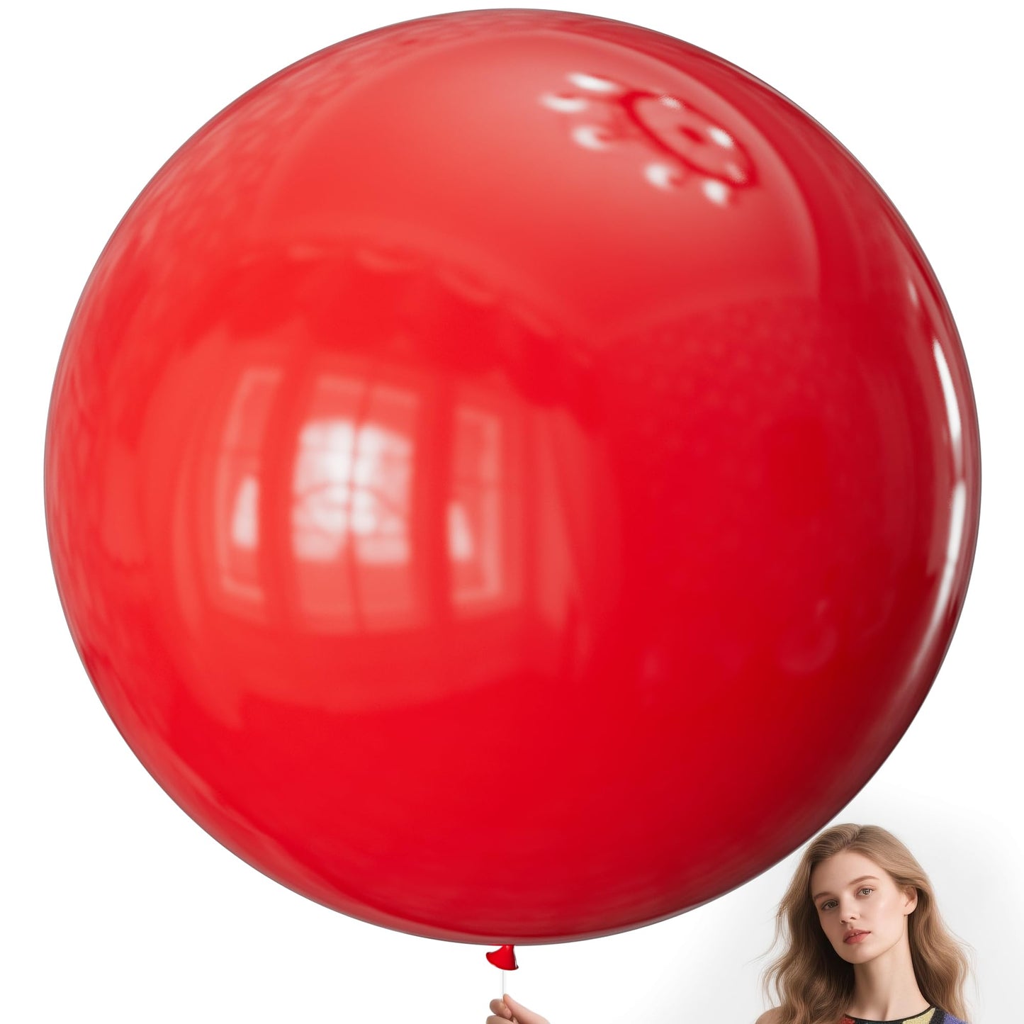 KAWKALSH Red Balloons – 9-Pack, 36-Inch Giant Latex Balloons for Garland, Arch & Party Decor
