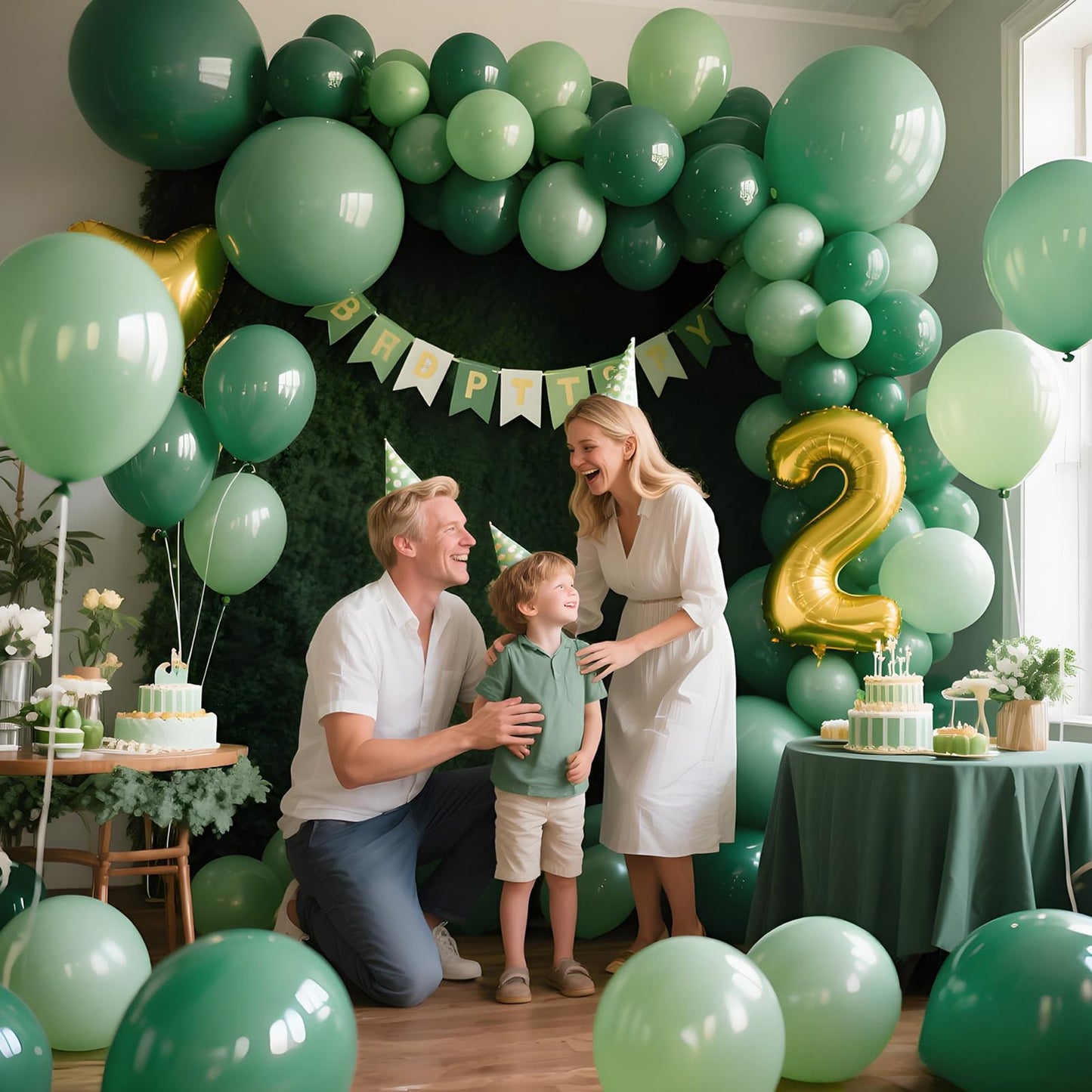 KAWKALSH Sage Green 12-Inch Latex Balloons | 110-Count Bulk Pack for Weddings, Baby Showers & Events