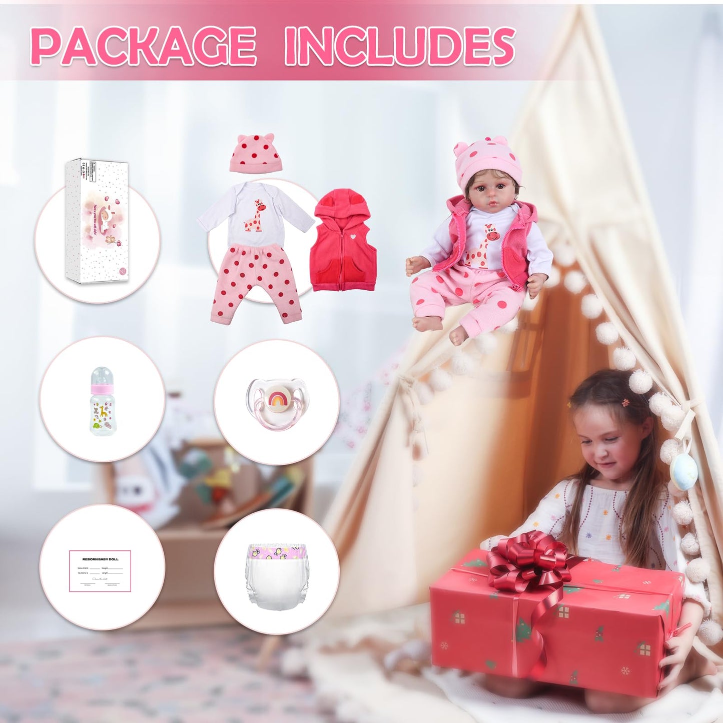 Kaydora Reborn Realistic 18-Inch Baby Doll – Lifelike Toddler Girl