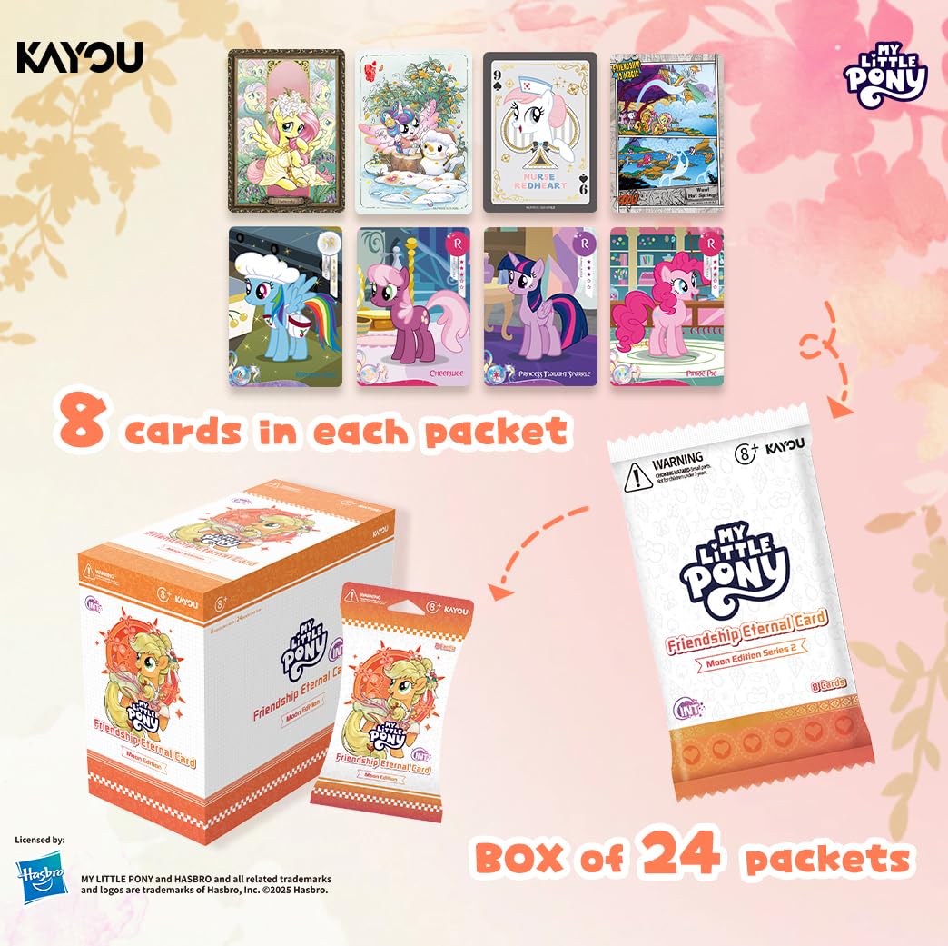 Kayou Friendship Eternal Moon Edition Cards – My Little Pony English Series 1, 24-Pack Display Box