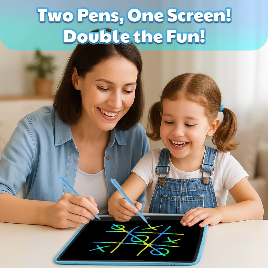 Kayoubi LCD Writing Tablet for Kids – 14.5-Inch No-Mess Doodle Board (Pink)