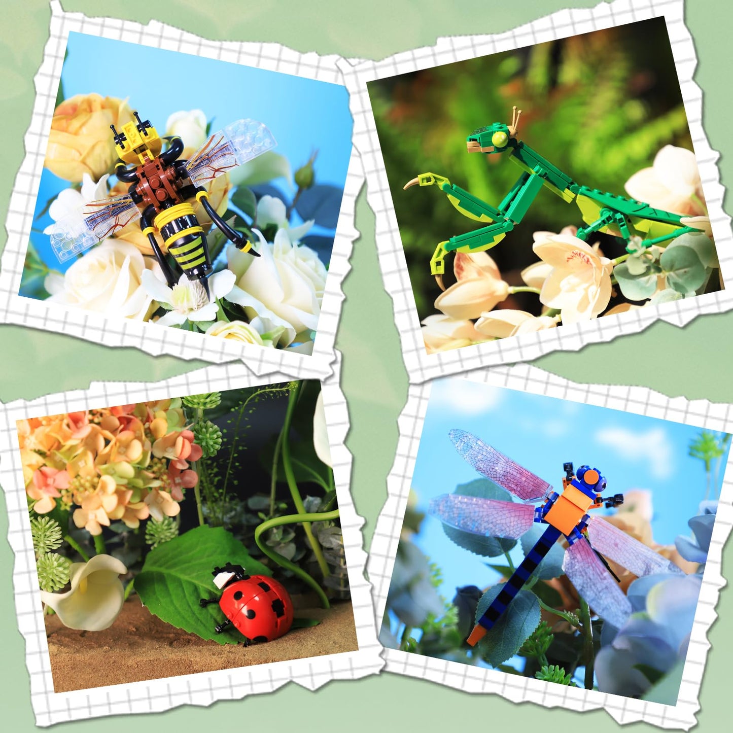 KAZI Bugs Building Toy Set – 8 Insects, 692 PCS STEM Building Blocks for Kids 8+