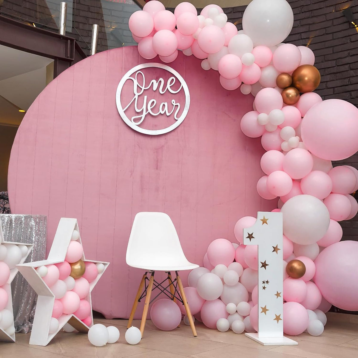 KBZVNAF Pastel Pink Latex Balloons – 50 Pack, 12-Inch Matte Baby Pink Party Decor