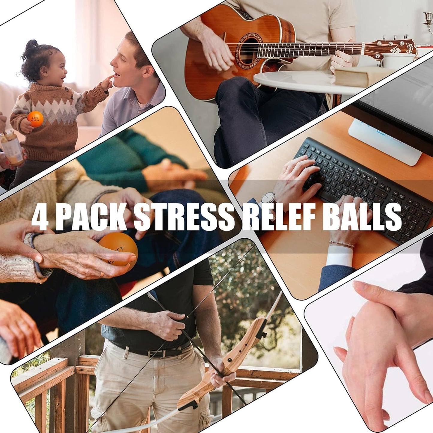 KDG Motivational Stress Balls (4 Pack) – Quotes to Support Focus and Calm