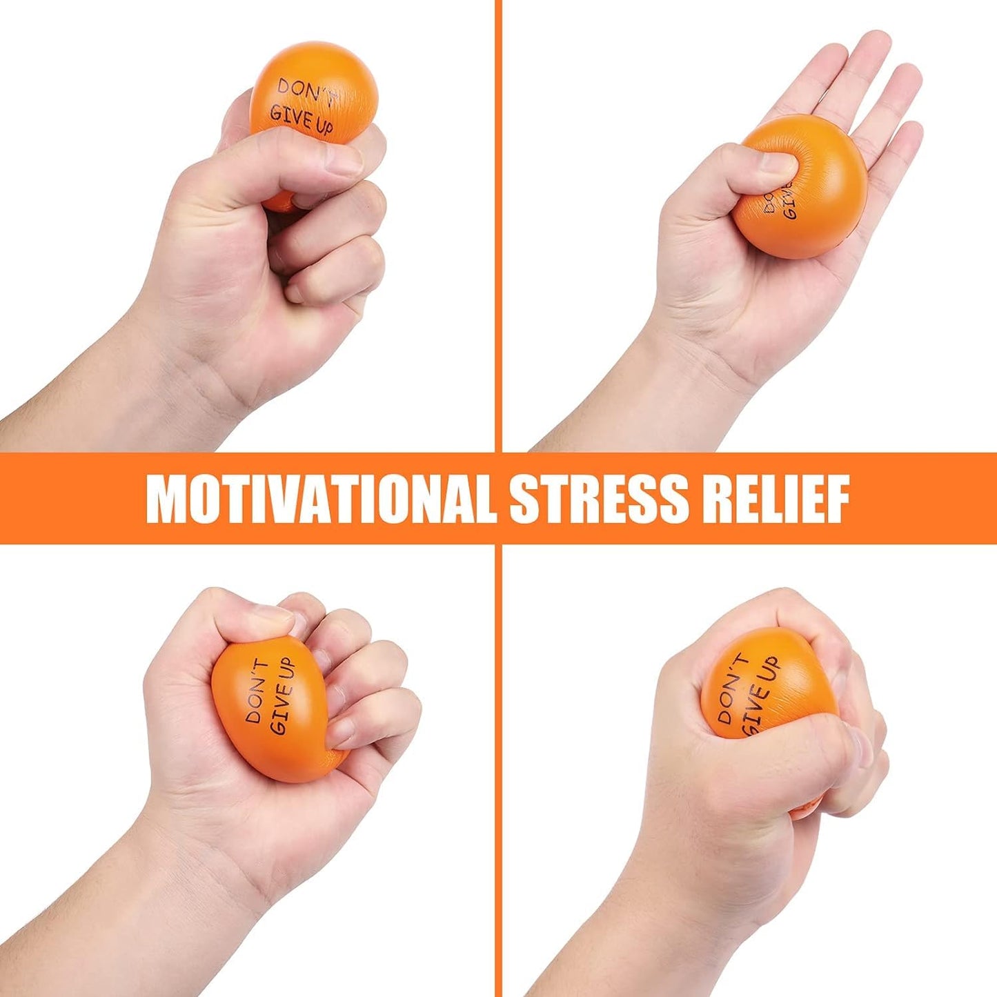 KDG Motivational Stress Balls (4 Pack) – Quotes to Support Focus and Calm