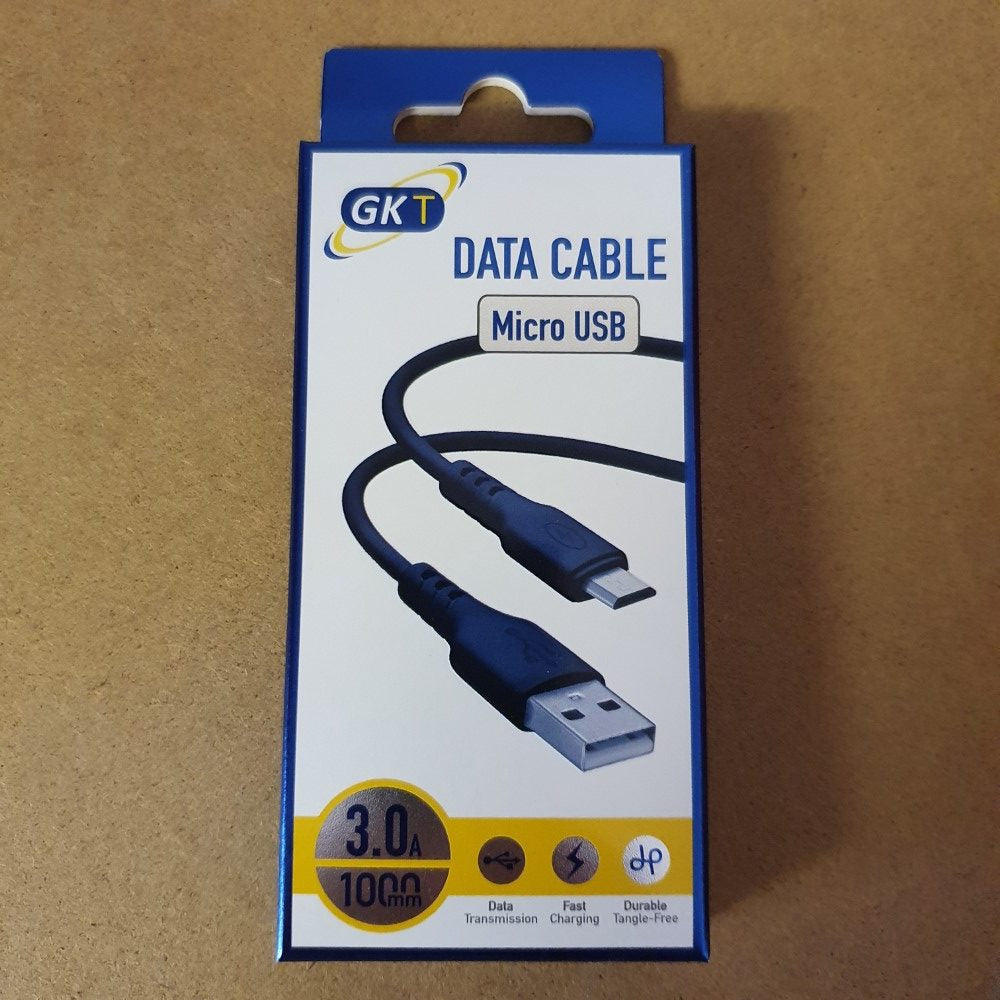GK Telecom Black Micro USB to USB Cable - 1m