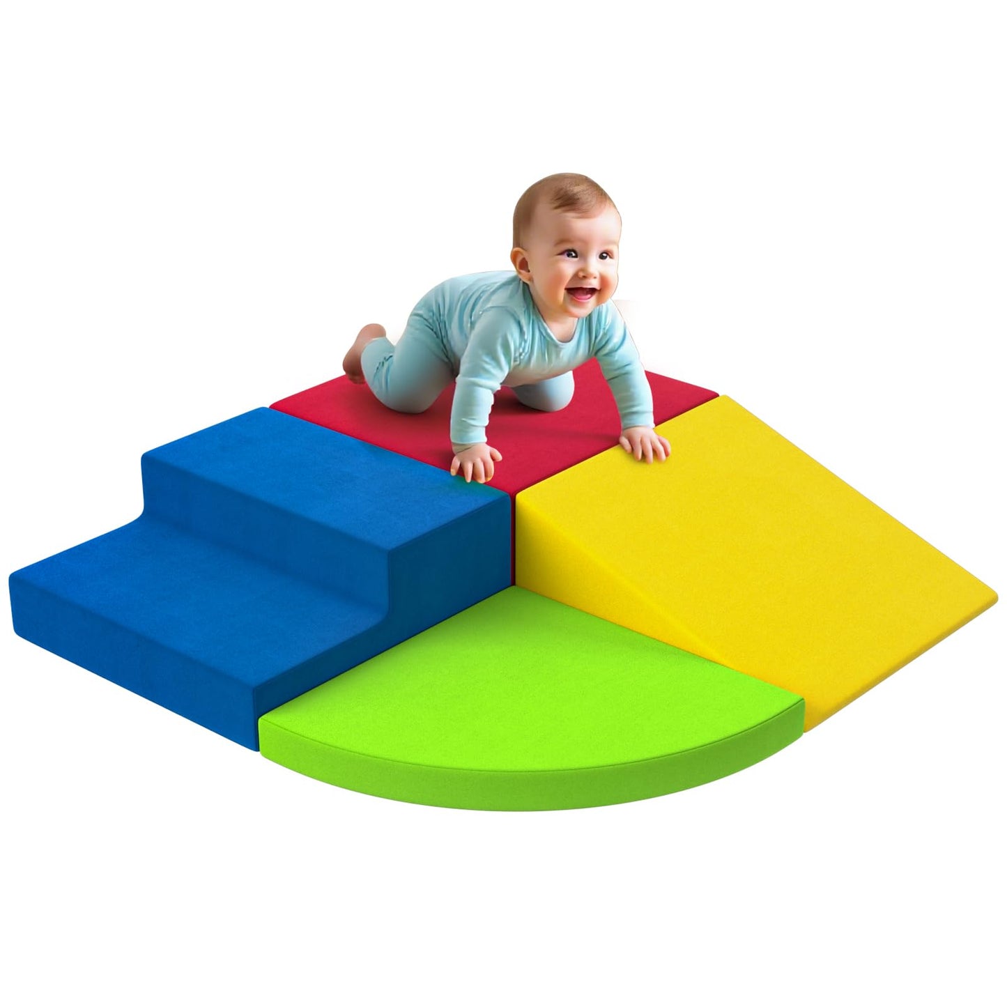KEALIANA Large Foam Climbing Blocks for Toddlers – 4-Piece Soft Play Set