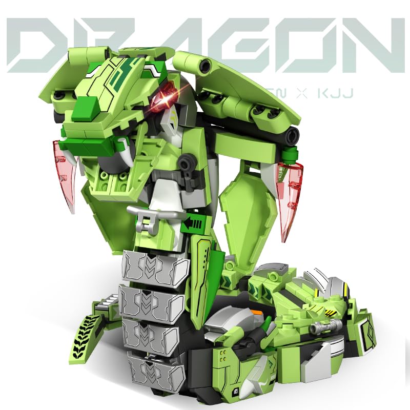 kececo Mechanical Snake Building Blocks Set – 487 Pcs Mech Cobra Toy for Kids