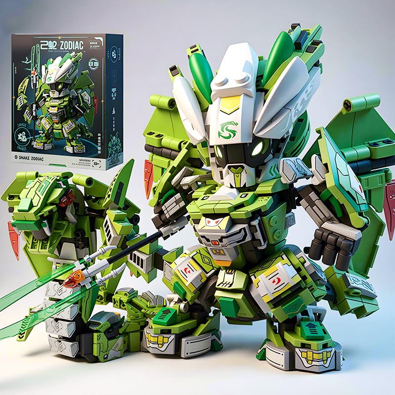 kececo Mechanical Snake Building Blocks Set – 487 Pcs Mech Cobra Toy for Kids