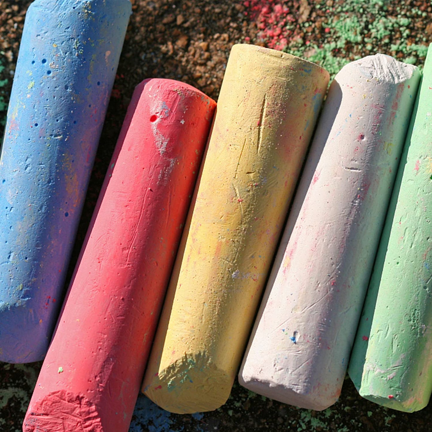 Keebor Washable Sidewalk Chalk – 54 Pcs Jumbo 8 Colors, Non-Toxic, Indoor/Outdoor