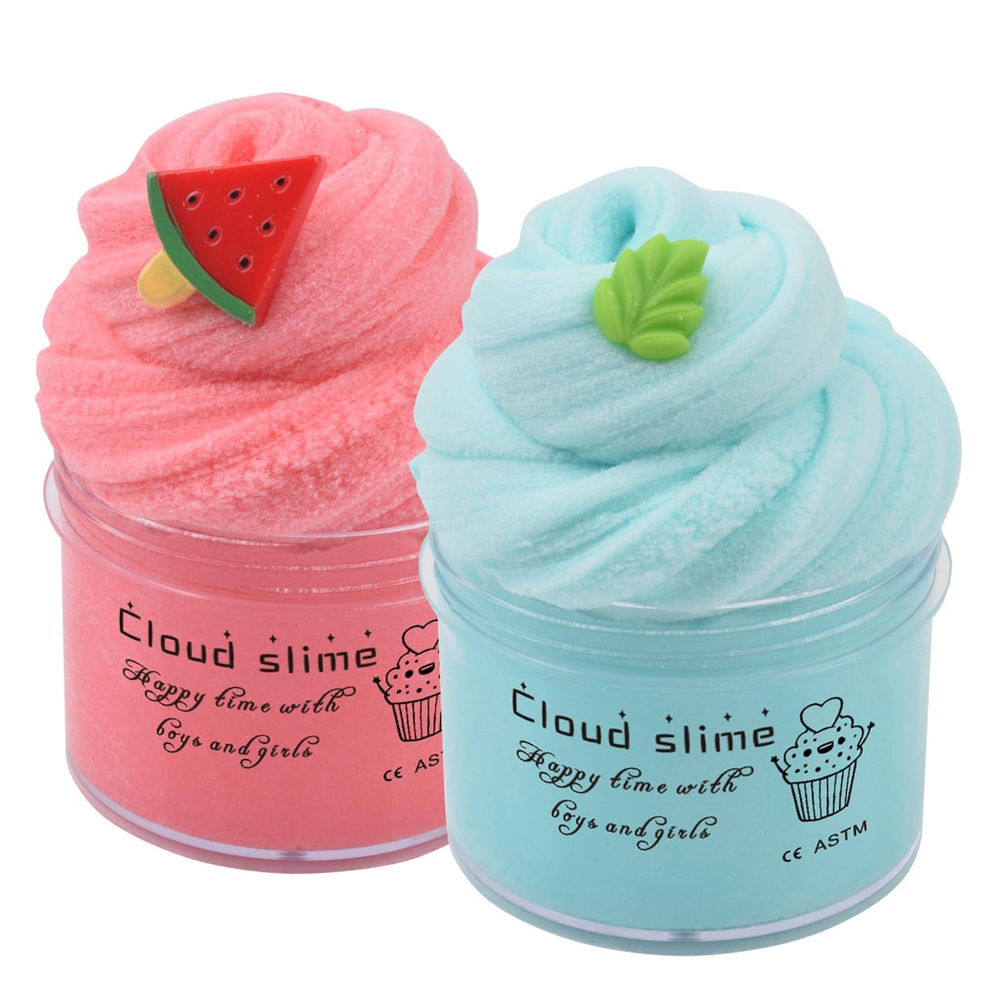 Keemanman 2 Pack Cloud Slime Kit – Sensory Slime Toys for Kids