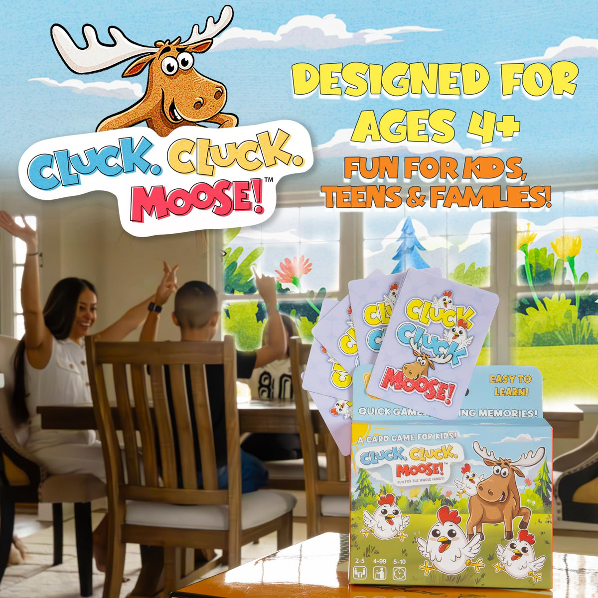Keeper Chaos Cluck Cluck Moose – Hilarious Animal Card Game for Family Game Night
