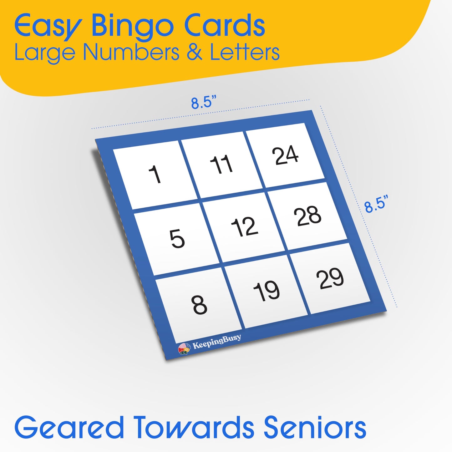 Keeping Busy Bingo Dementia Activities for Seniors – 6-Board Pokeno-Style Game Set with Cards & Chips
