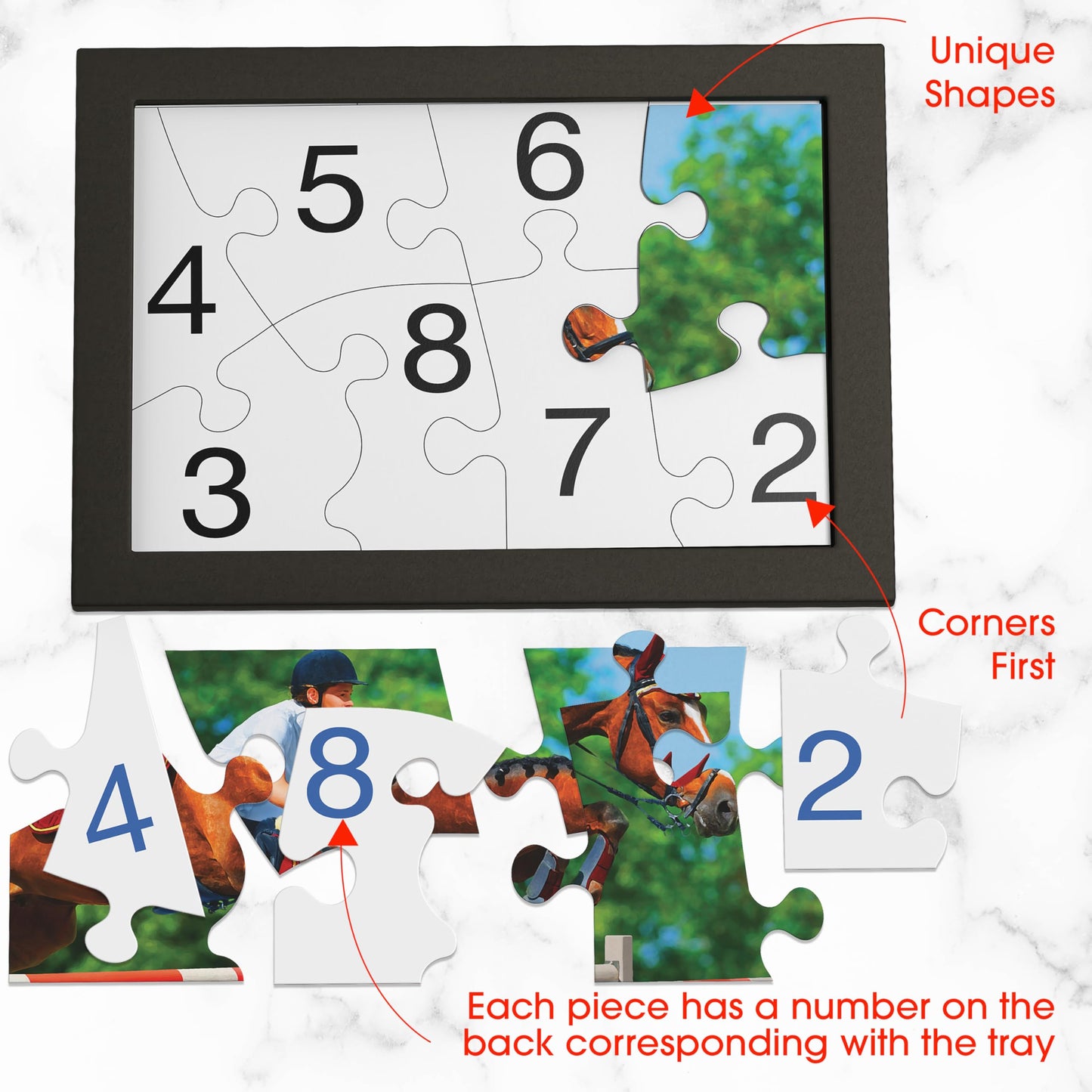 Keeping Busy Numbered 3 Pack Large Piece Puzzles for Seniors | Dementia Activities & Elder Care