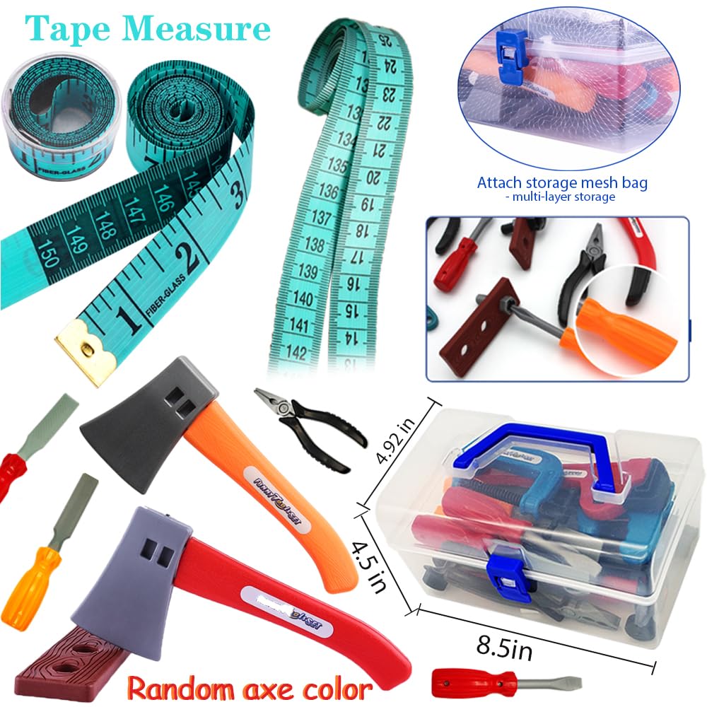KEJIH 21-Piece Kids Tool Set – Realistic, Safe Pretend Play Tools