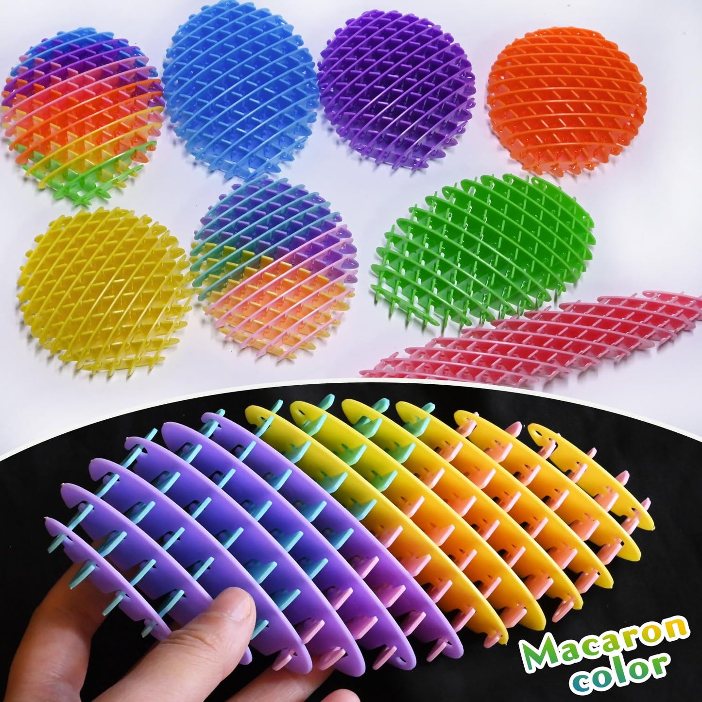 KEJIH Fidget Worm Toy 8pcs – Multi-Color Stretch Fidget Toys for Stress Relief