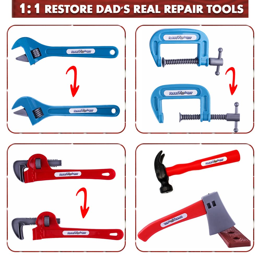 KEJIH 21-Piece Kids Tool Set – Realistic, Safe Pretend Play Tools