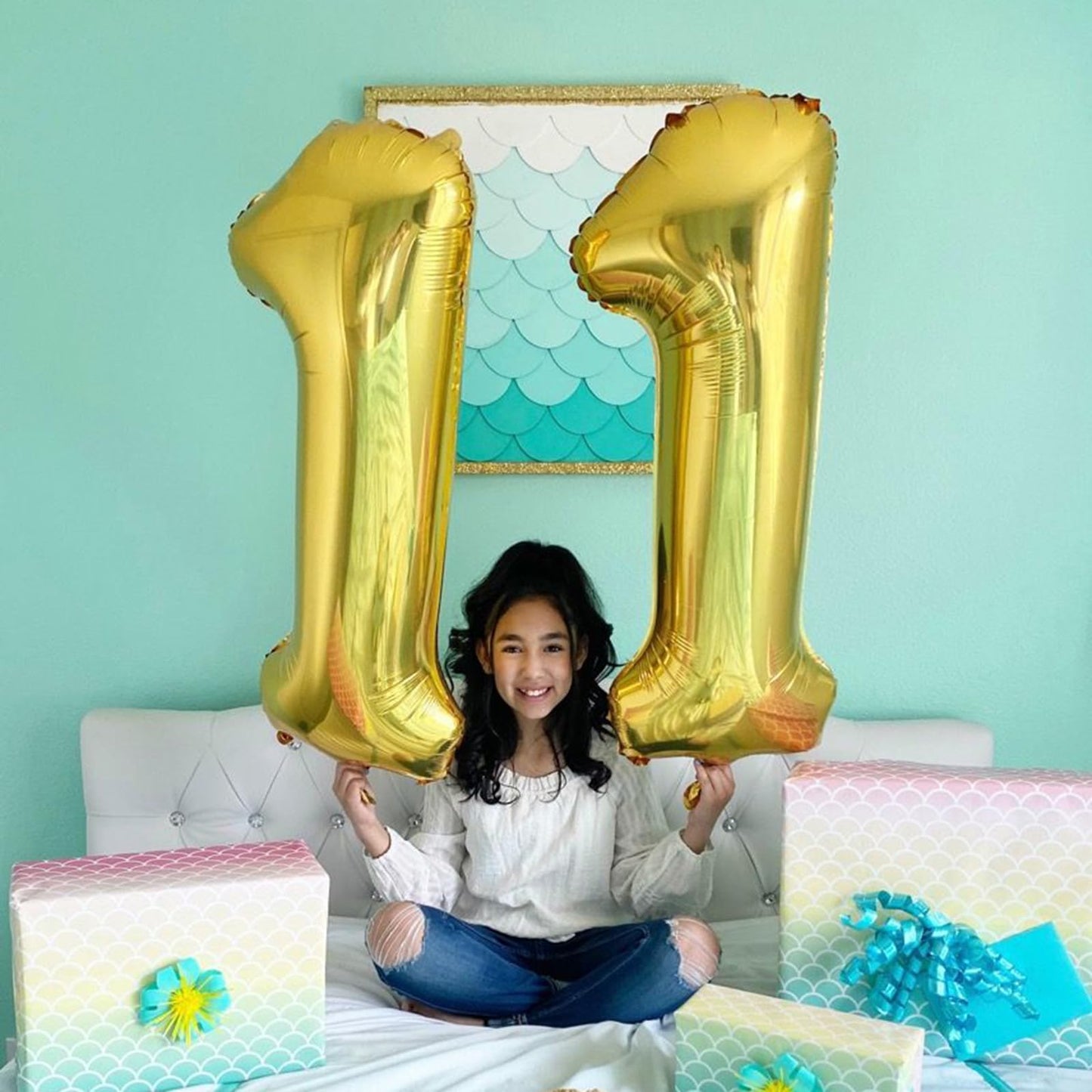 Kelfuoya 40 Inch Gold Number 100 Balloon – Jumbo Mylar Foil for 100th Birthday & Anniversary