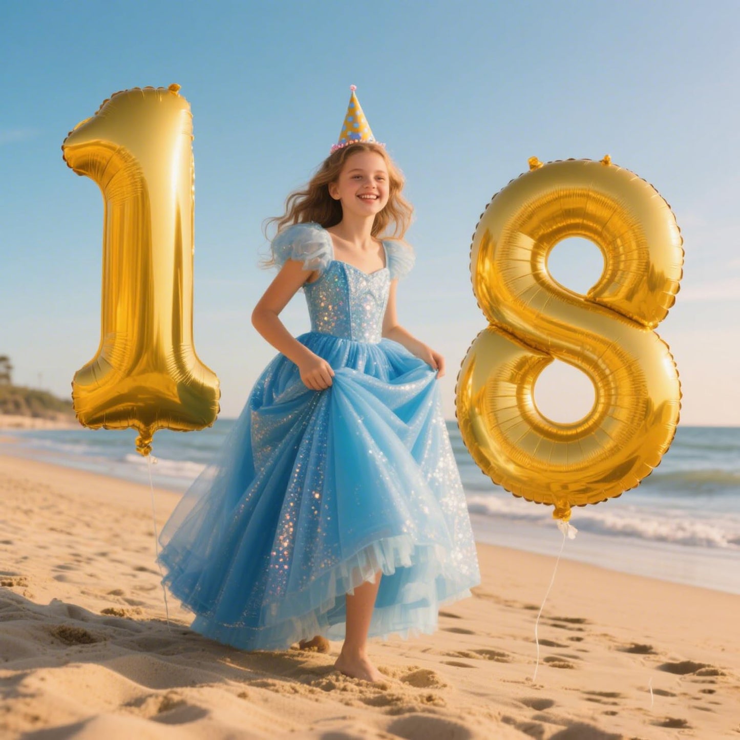 Kelfuoya 40 Inch Gold Number 18 Balloon | Jumbo Mylar Foil 18th Birthday Balloon