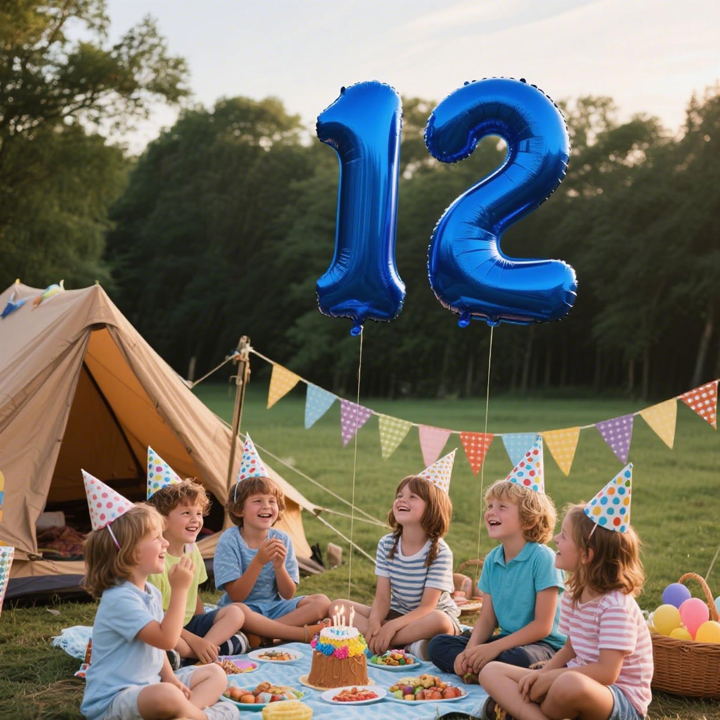 Kelfuoya 40-Inch Navy Blue Number 21 Digital Balloon | Jumbo Mylar Foil Balloon for Birthday & Anniversary