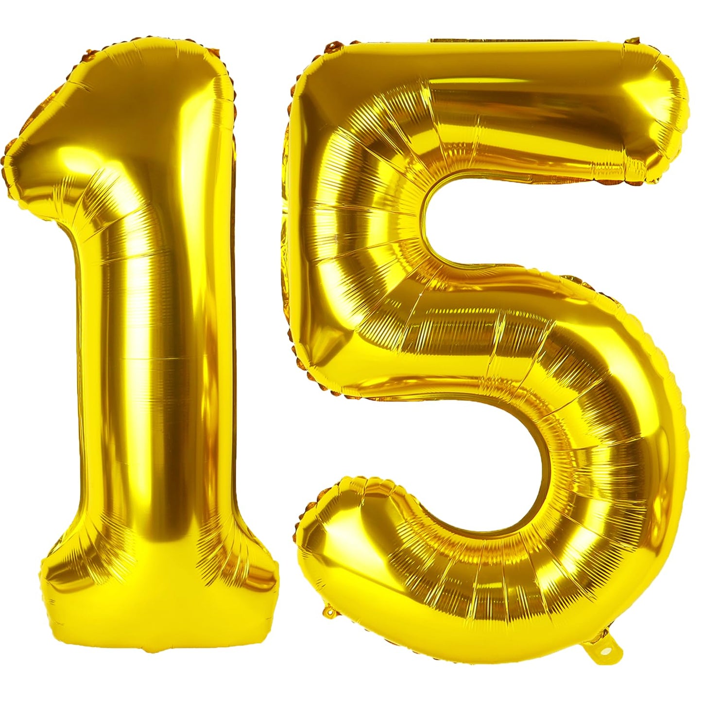 Kelfuoya 40-Inch Gold Number 15 Balloon | Jumbo Mylar Foil for 15th Birthday & Anniversary