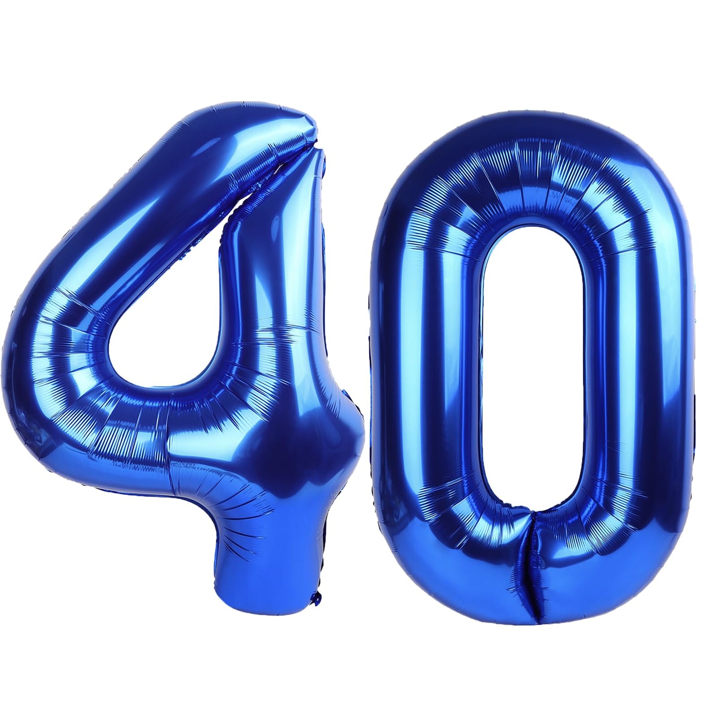 Kelfuoya 40-Inch Navy Blue Number 40 Digital Balloon | Jumbo Mylar Foil Party Balloon