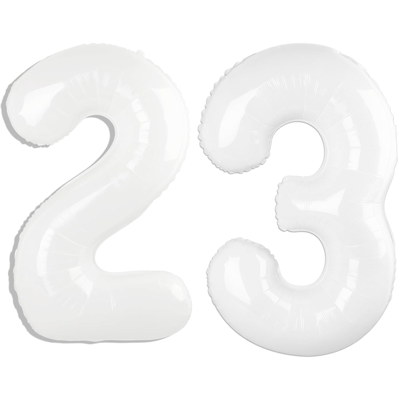 Kelfuoya 40-Inch White Number 23 Balloon – Jumbo Mylar Foil Helium Balloon for Birthday & Anniversary Parties