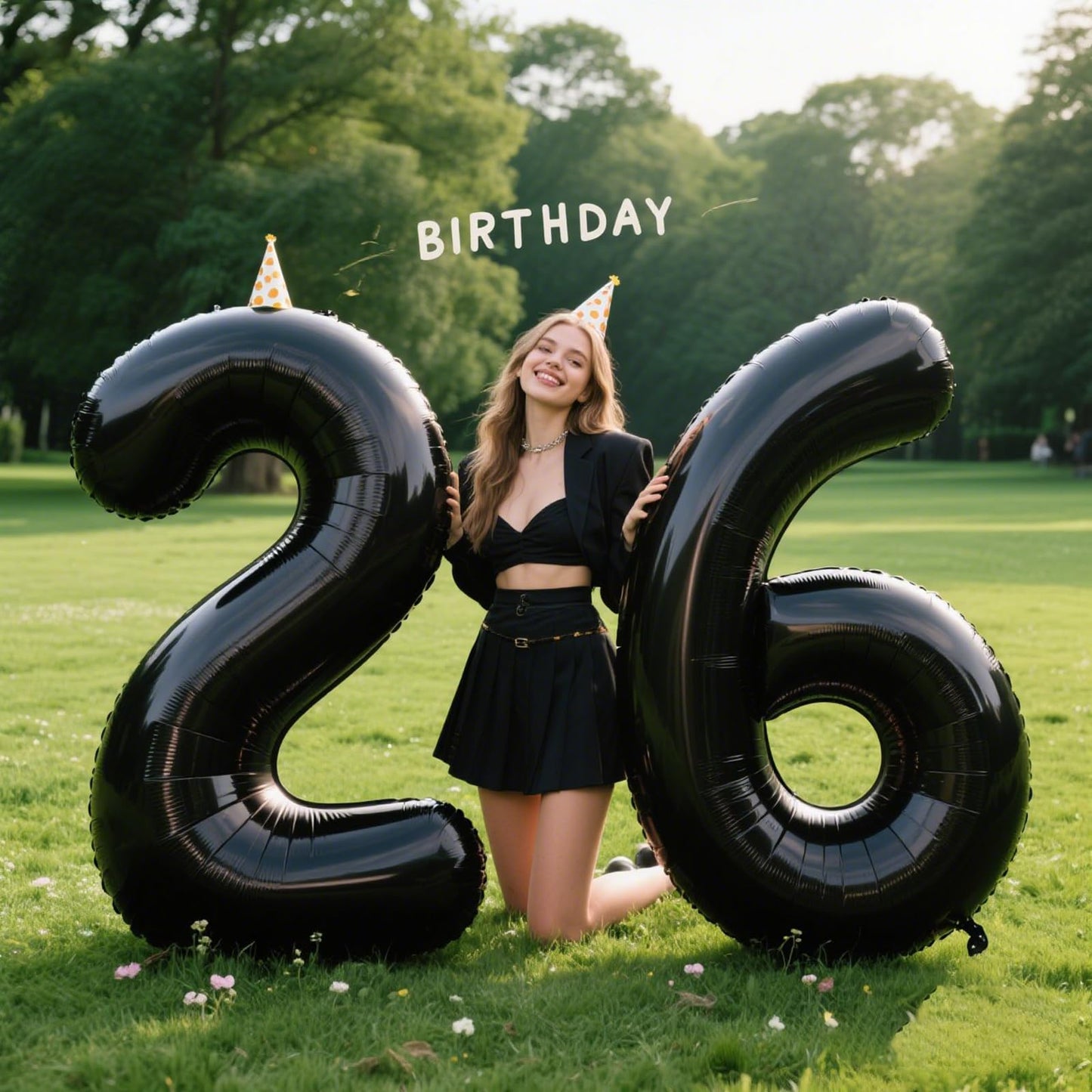 Kelfuoya 40-Inch Black Number 6 Foil Balloon — Giant Birthday & Anniversary Decor