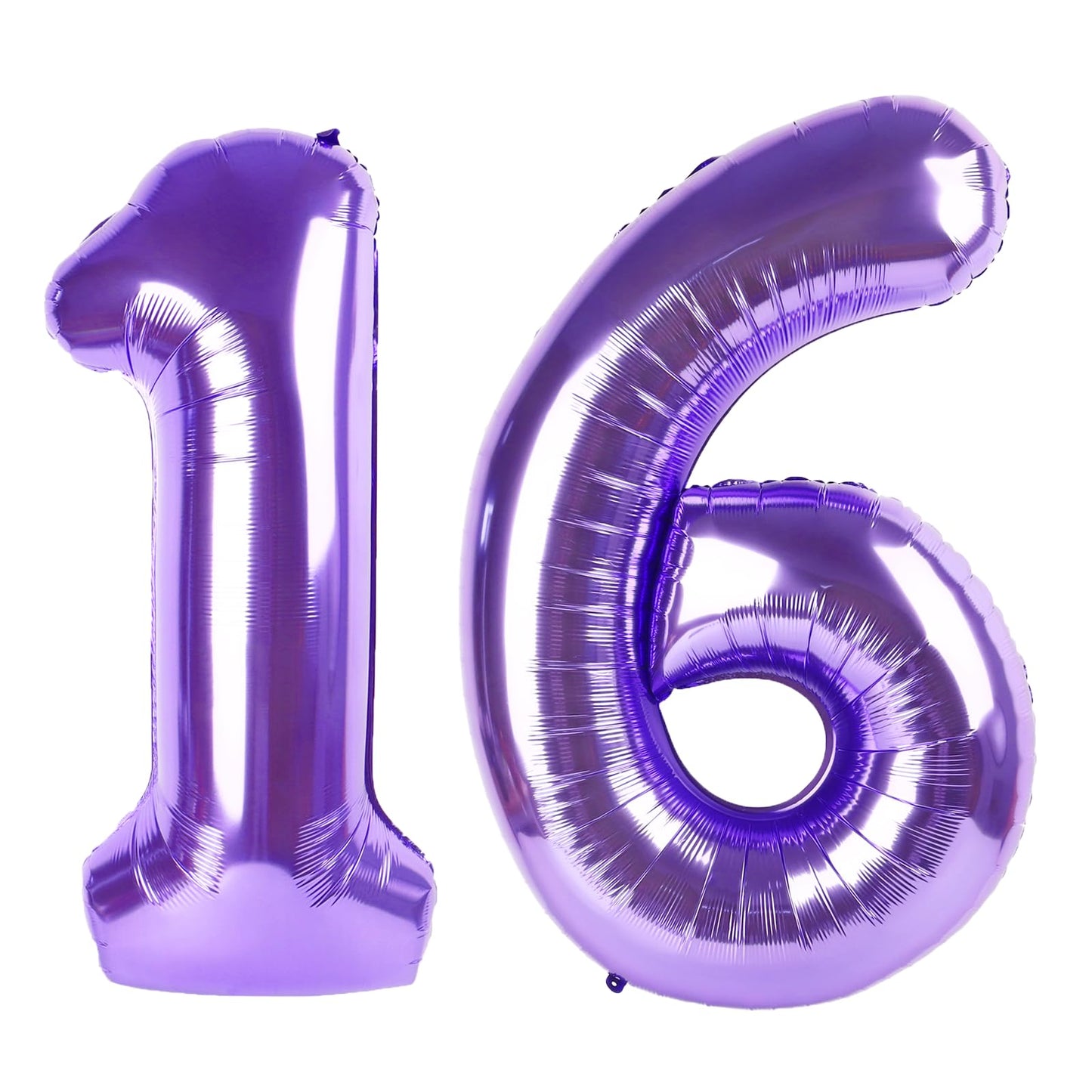Kelfuoya 40-Inch Purple Number 16 Balloon | Jumbo Foil Balloon for Birthdays & Anniversaries