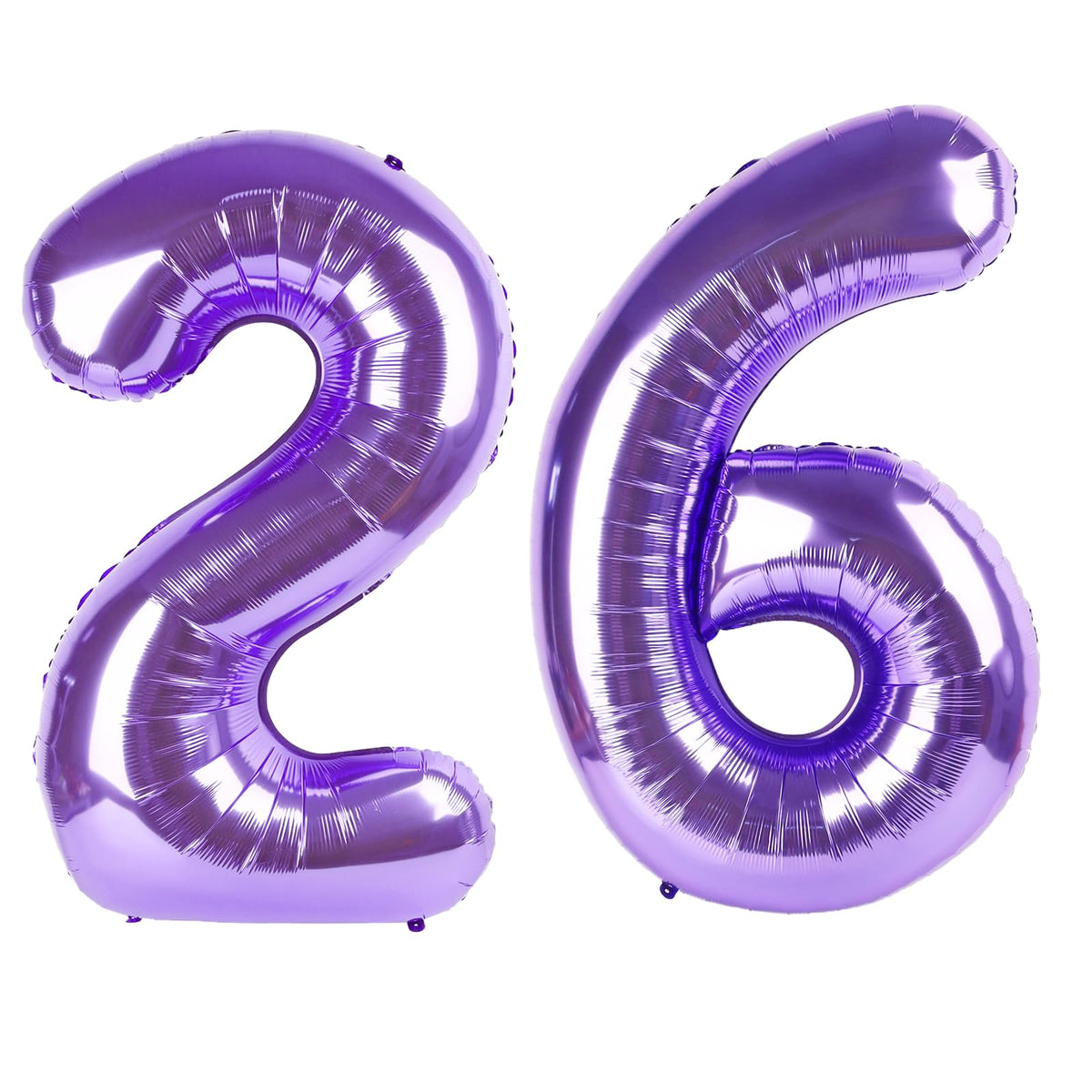 Kelfuoya 40-Inch Purple Number 26 Balloon – Jumbo Mylar Foil Helium Balloon for Birthdays & Anniversaries