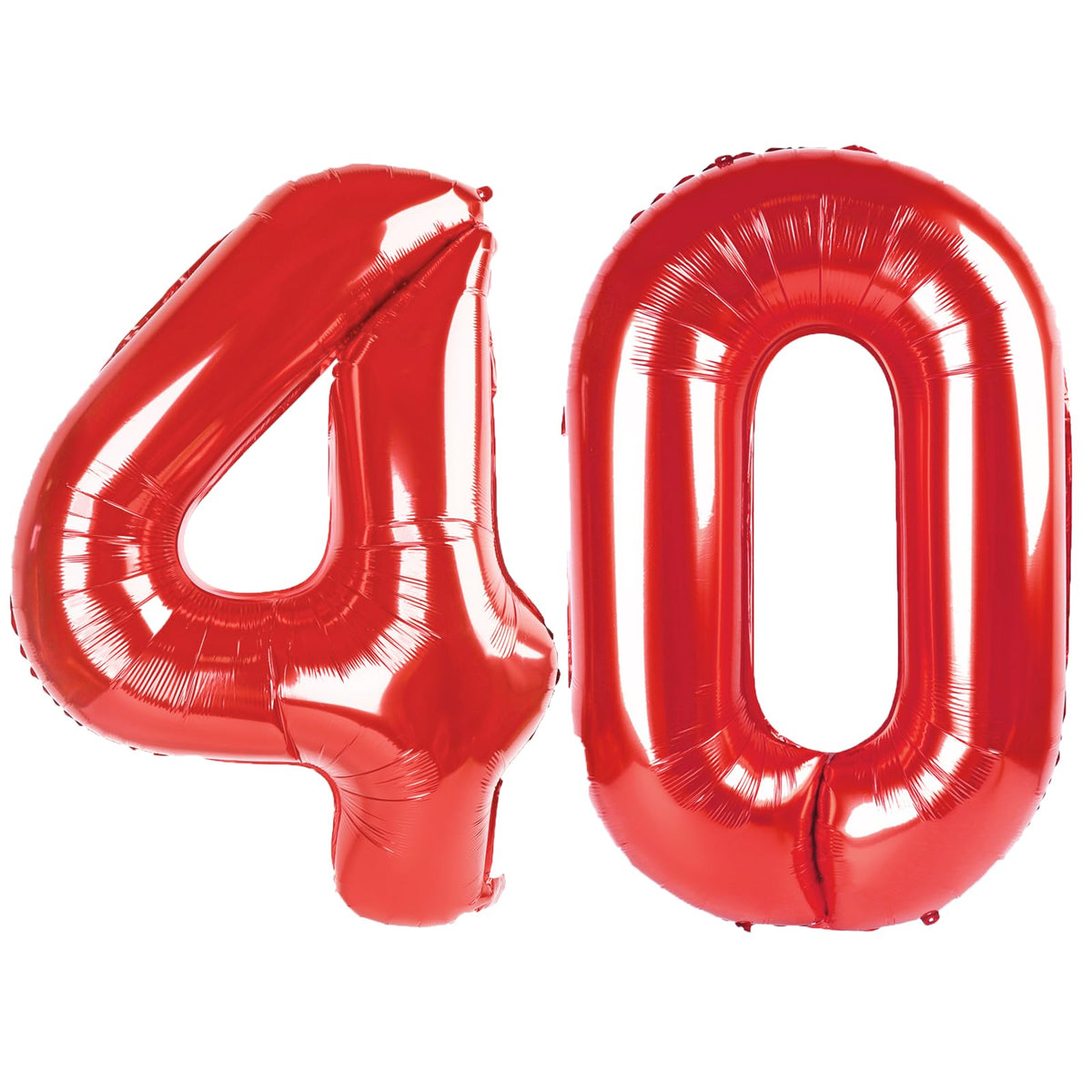 Kelfuoya 40-Inch Red Digital Balloon – Jumbo Mylar Foil Balloon for 40th Birthday & Anniversary Decor